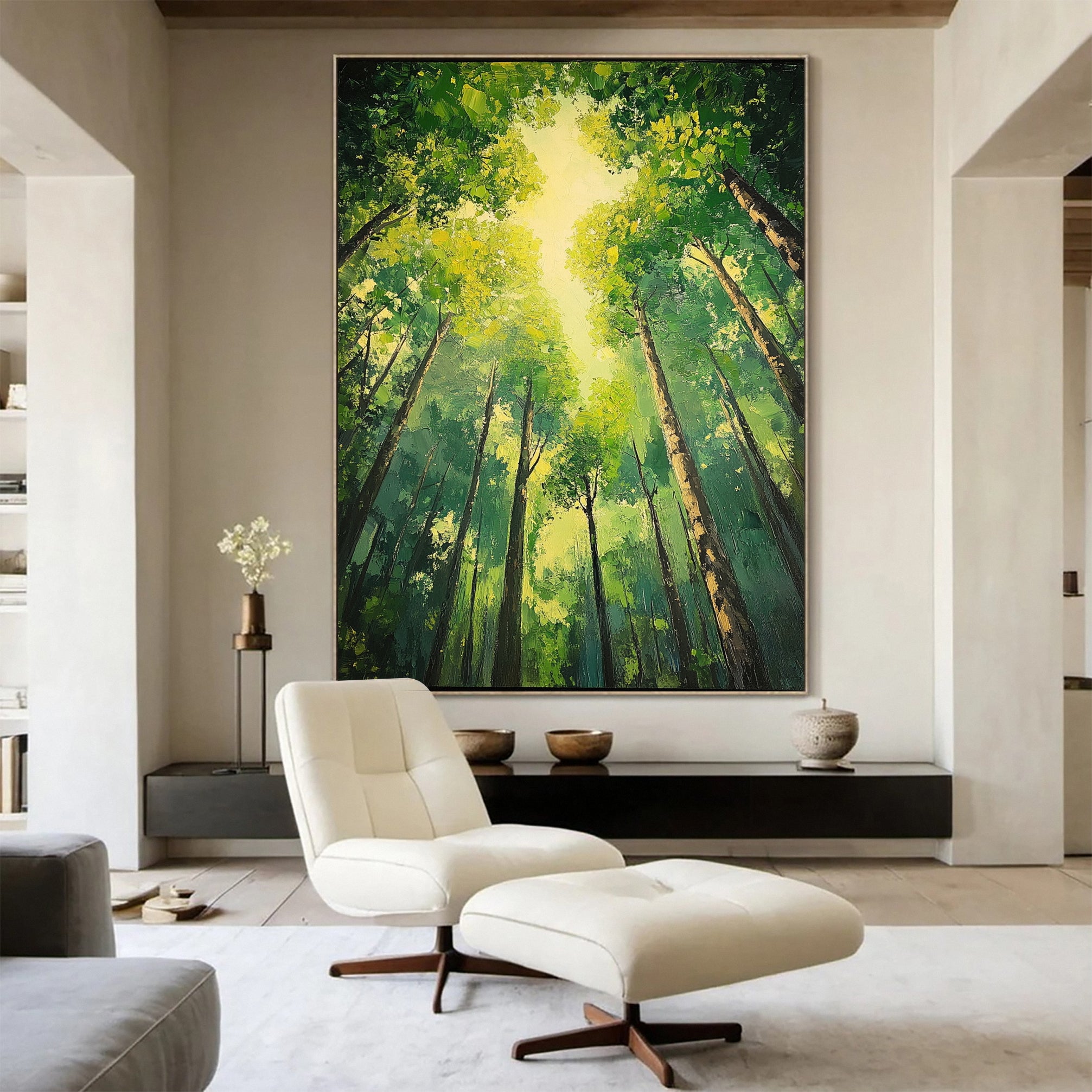 Summer Whisper Large Colorful Forest Landscape Art #FT 039