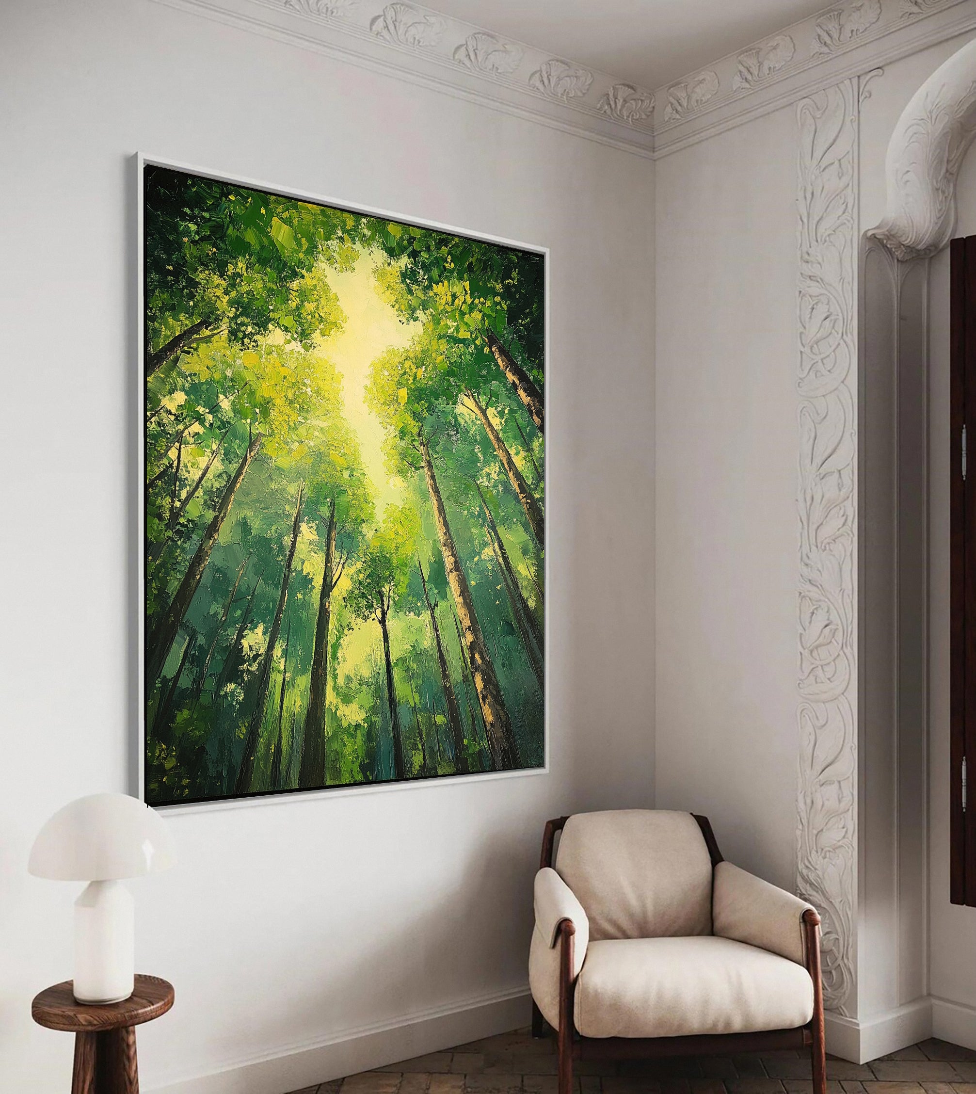 Summer Whisper Large Colorful Forest Landscape Art #FT 039