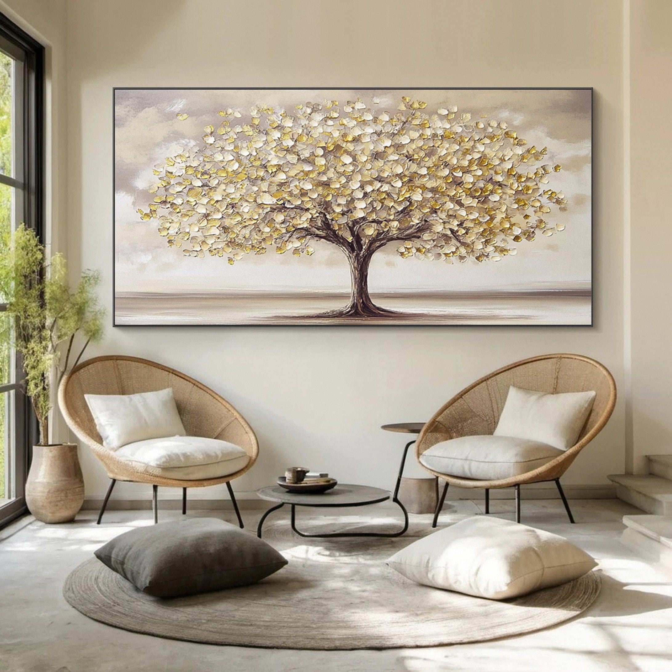 Modern Large Colorful Tree Wall Art #FT 031