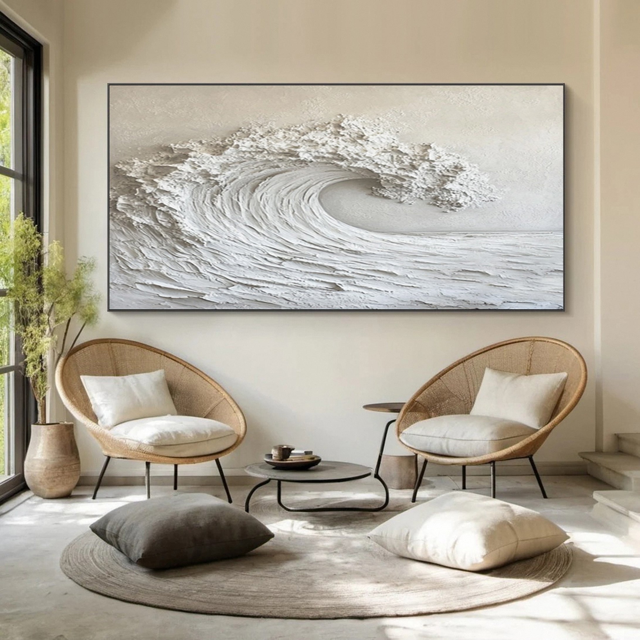 Ocean Majesty: Large Textured Wave Wall Art #OS 026