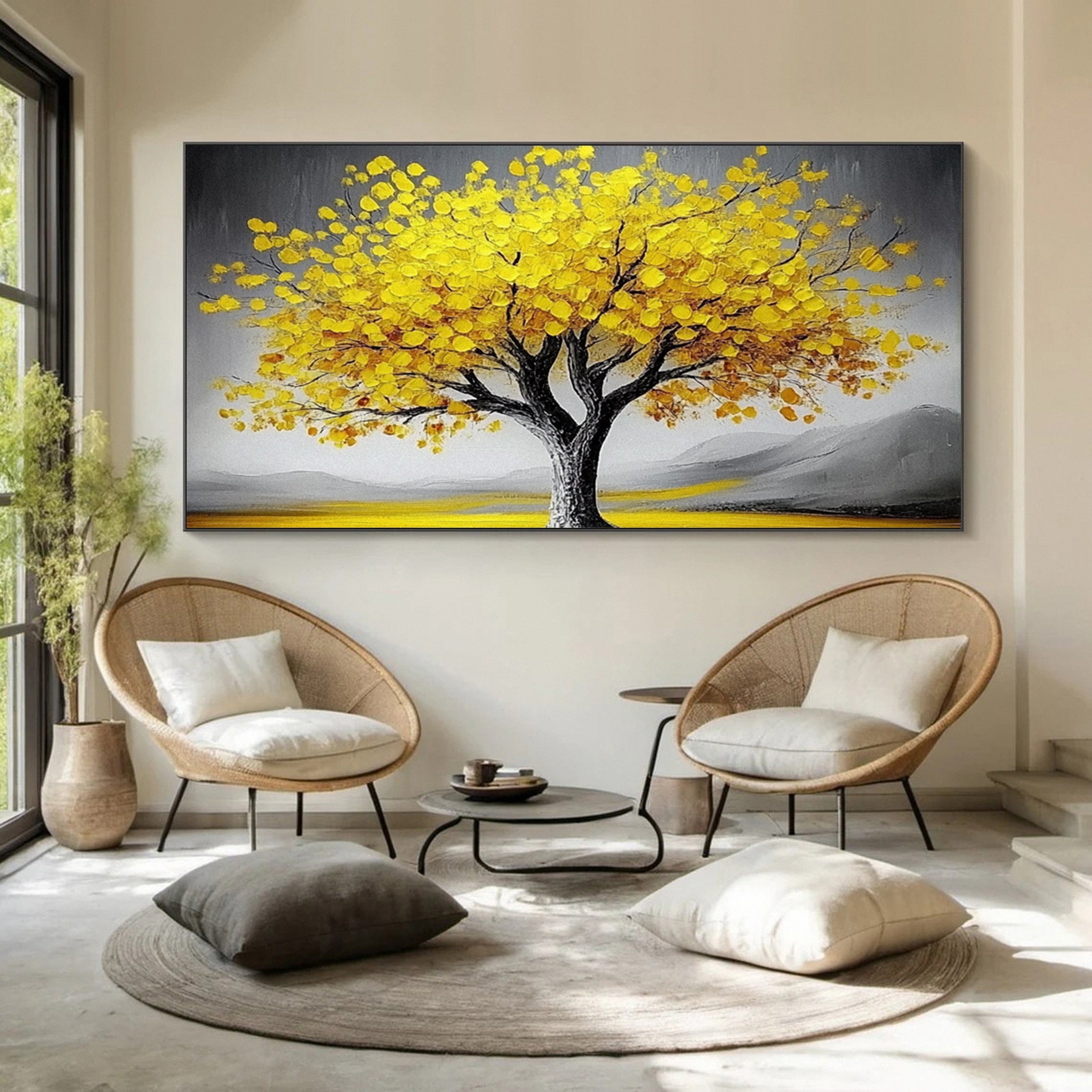 Modern Large Colorful Tree Wall Art #FT 029