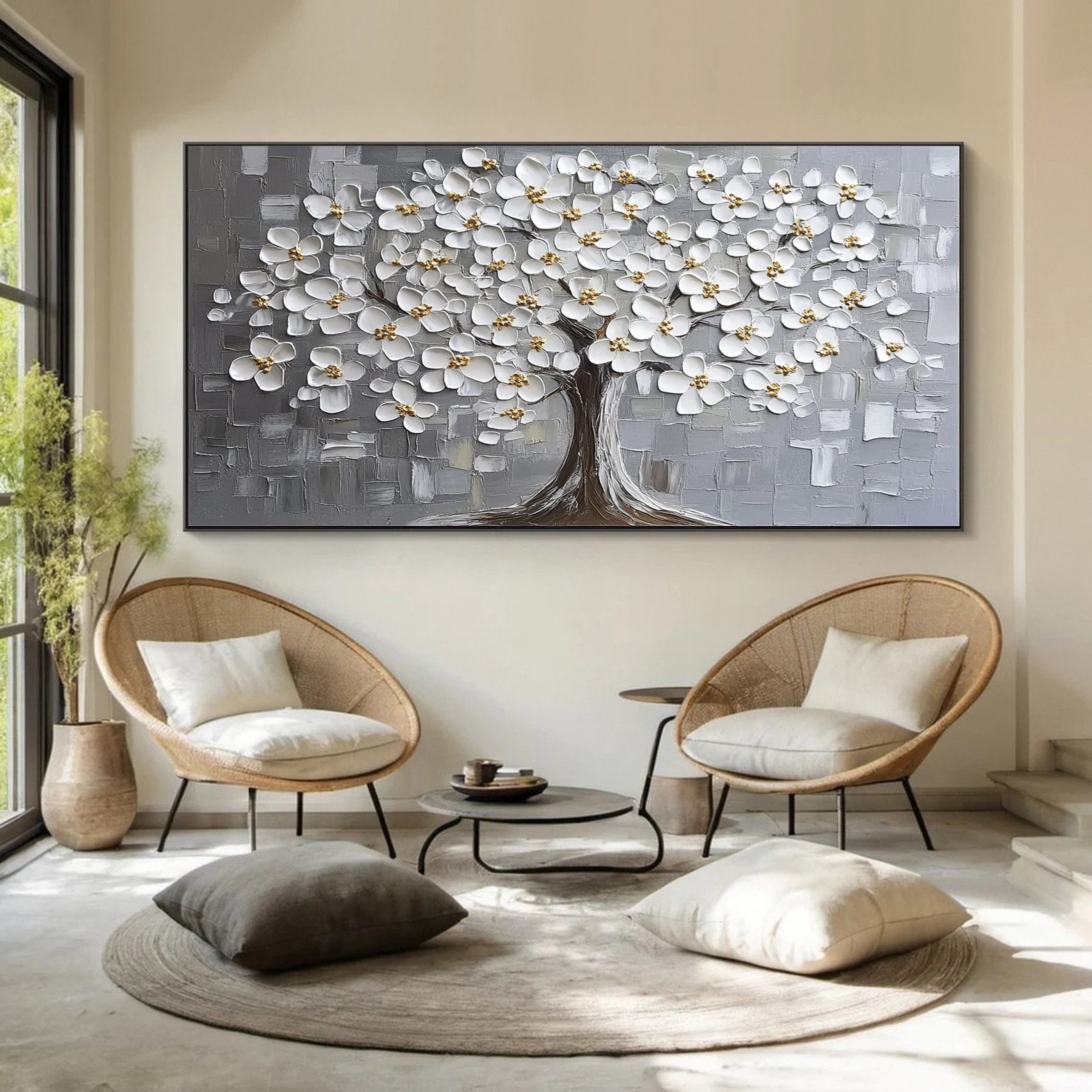 Modern Large Colorful Tree Wall Art #FT 034