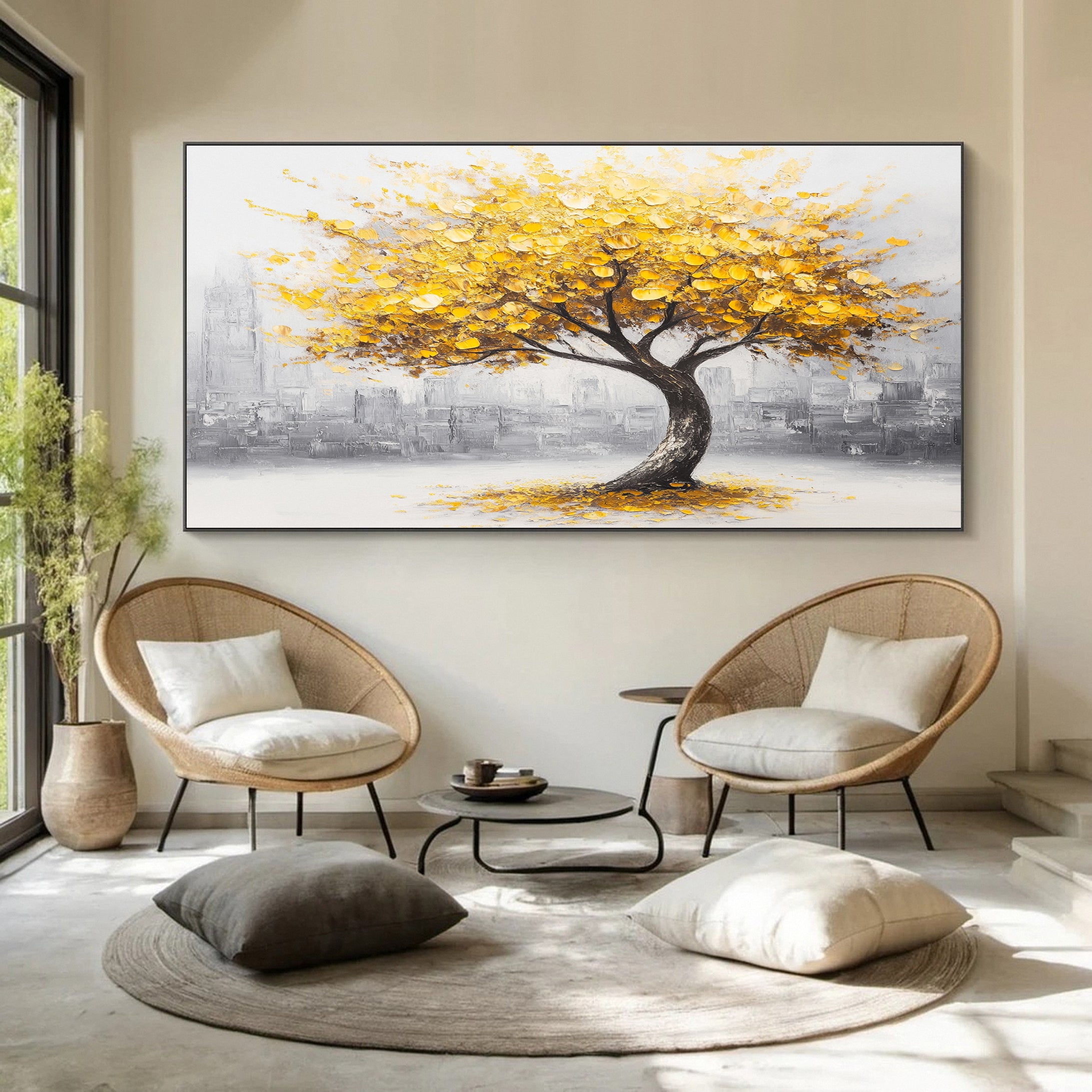 Modern Large Colorful Tree Wall Art #FT 033