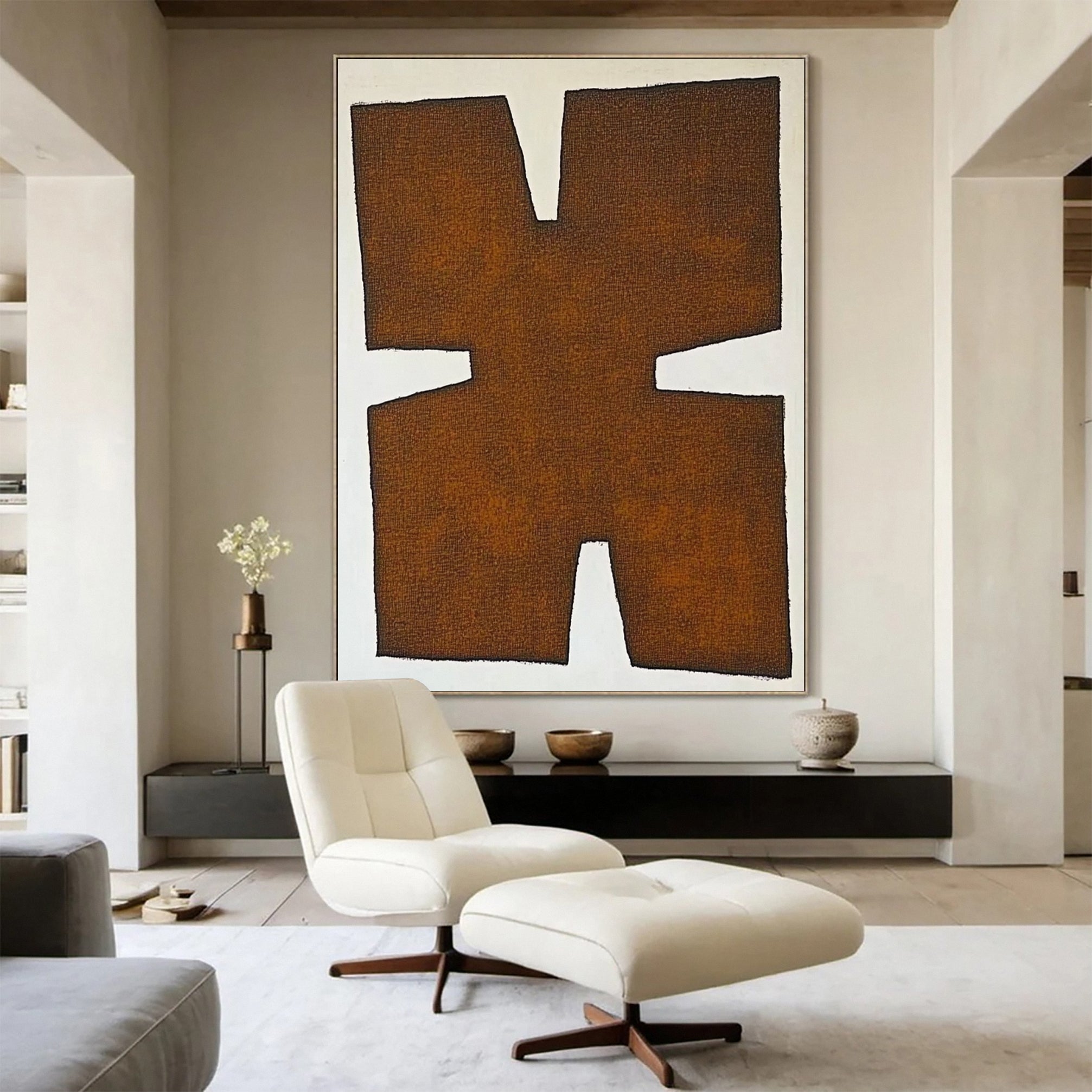 Modern Abstract Geometric Wabi Sabi Wall Art #MMA 144