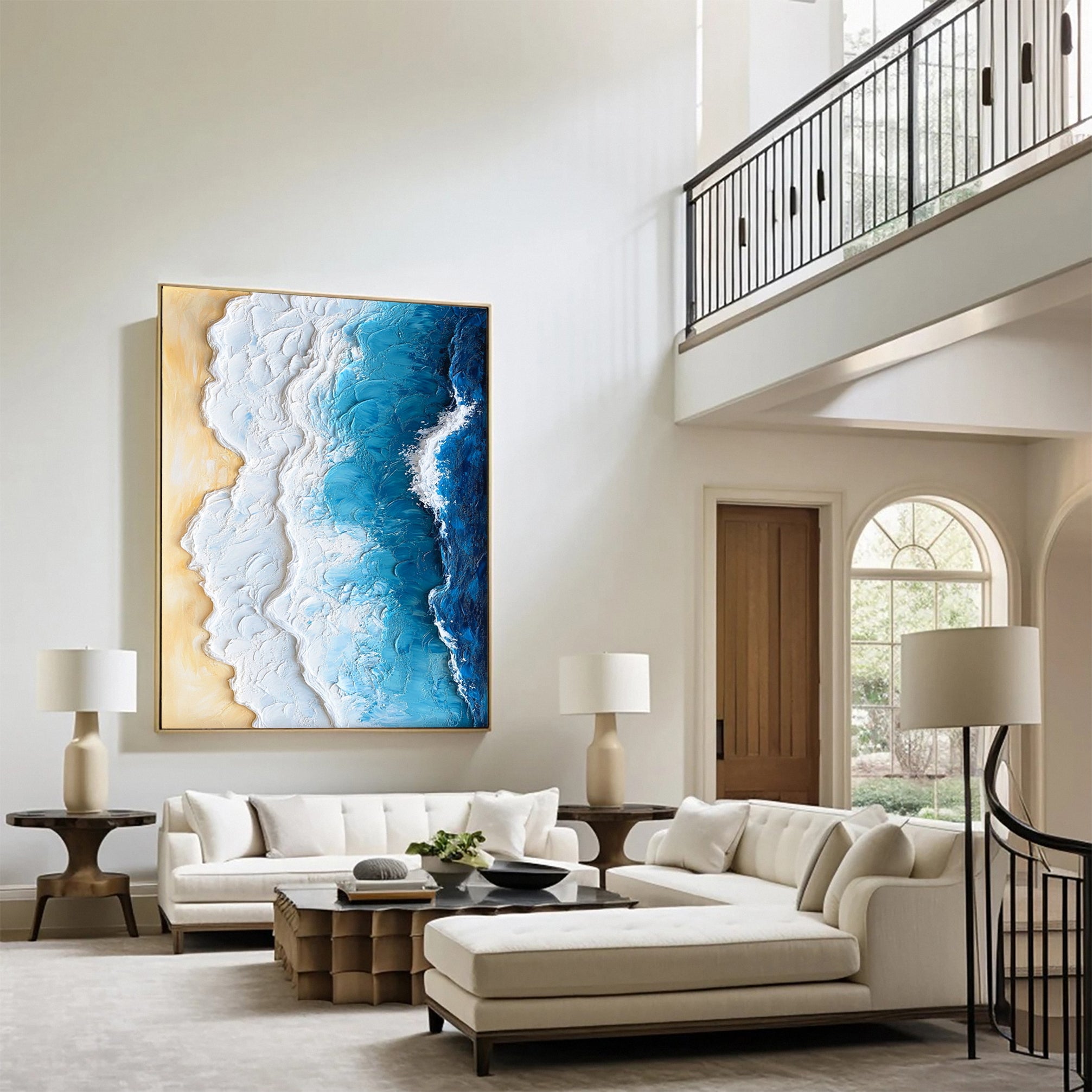 Coastal Tempest Textured Ocean Wave Art for Modern Living #OS 030