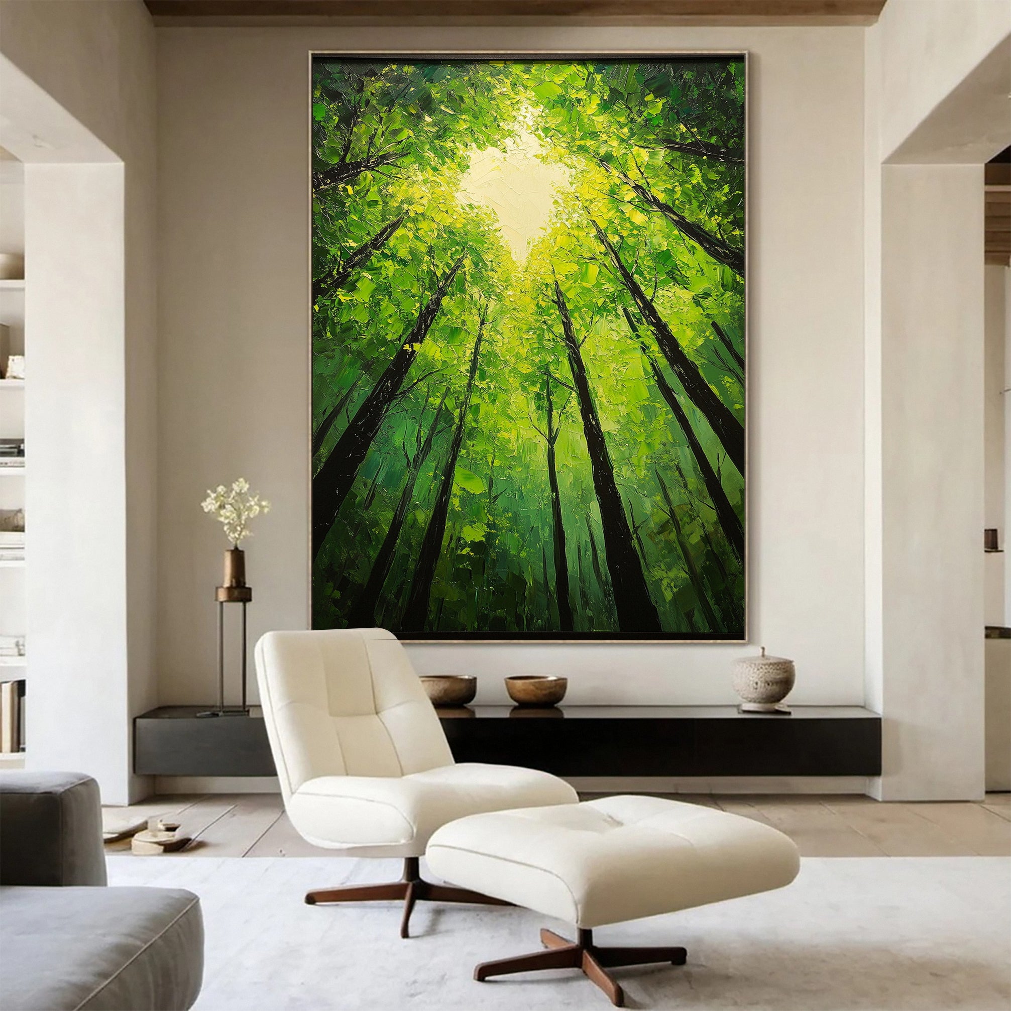 Summer Whisper Large Colorful Forest Landscape Art #FT 038