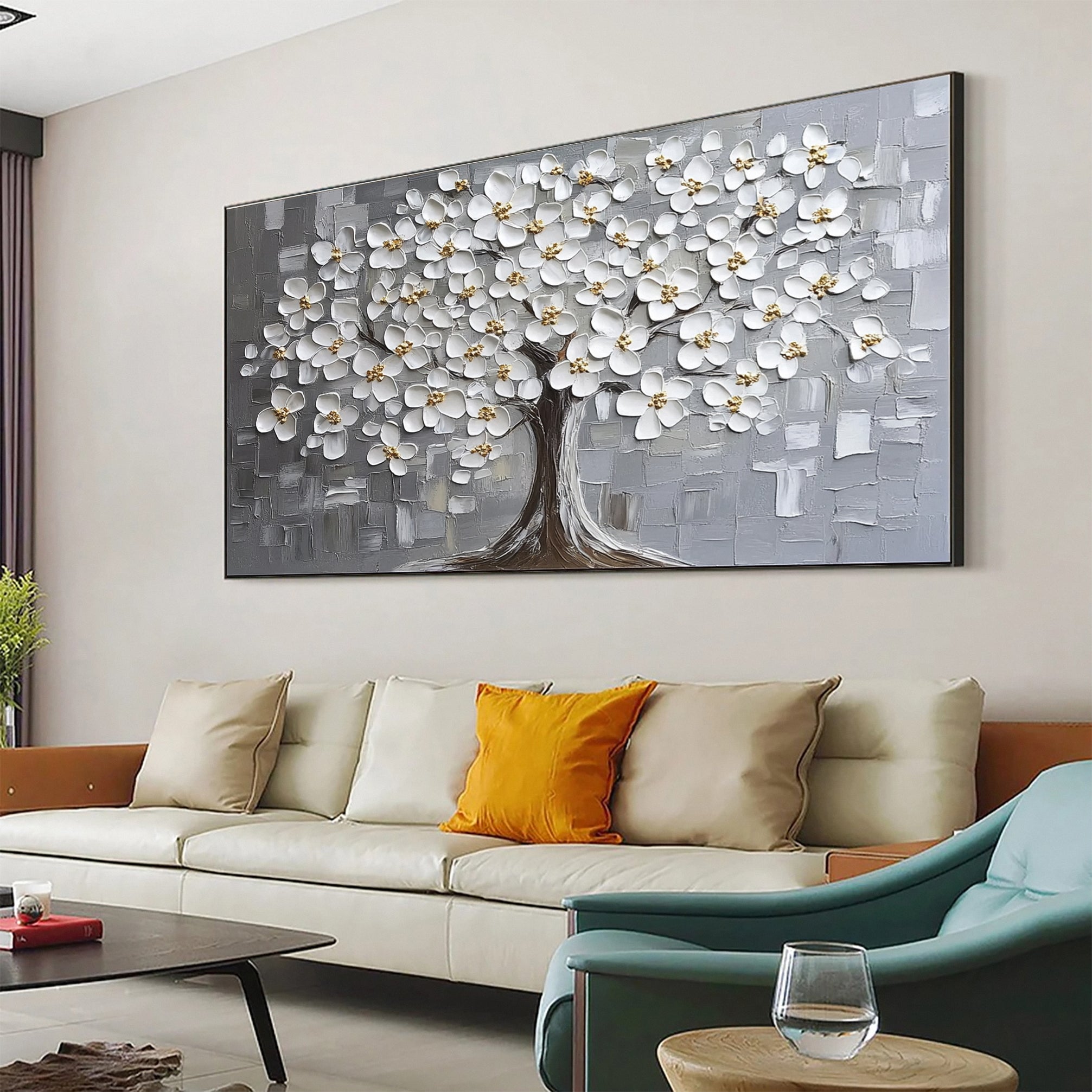 Modern Large Colorful Tree Wall Art #FT 034