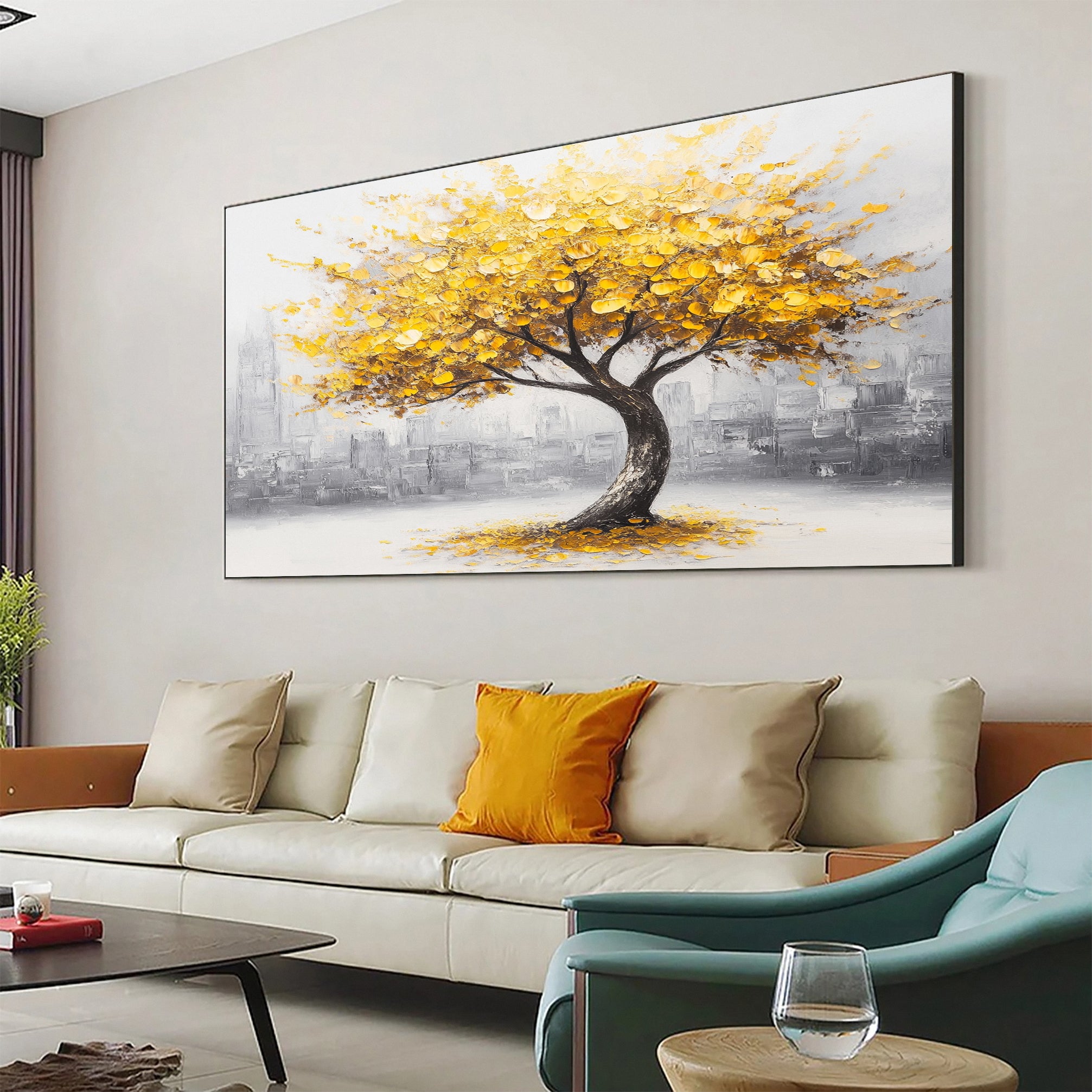 Modern Large Colorful Tree Wall Art #FT 033