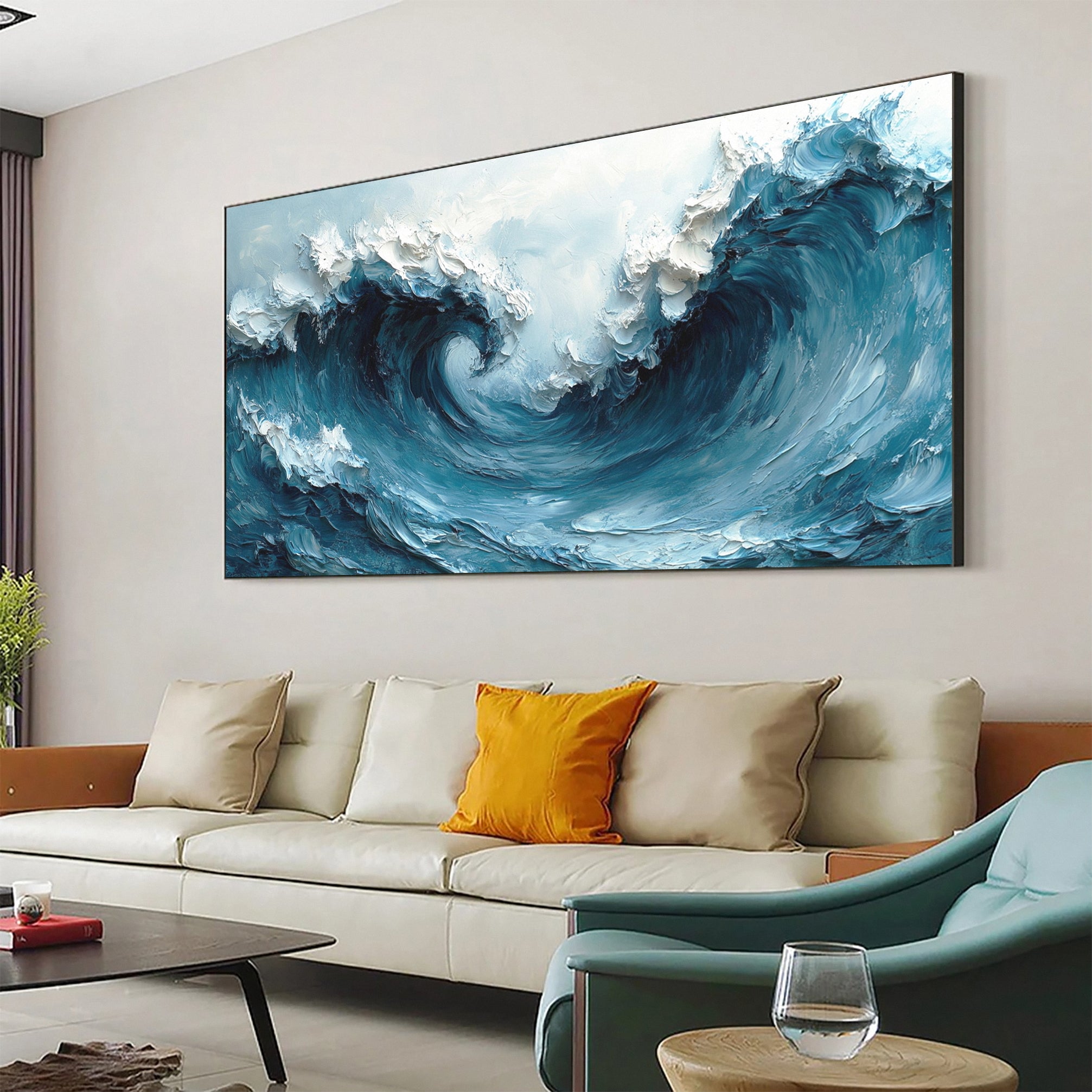 Maritime Energy: Dynamic Wave Art for Contemporary Spaces #OS 029