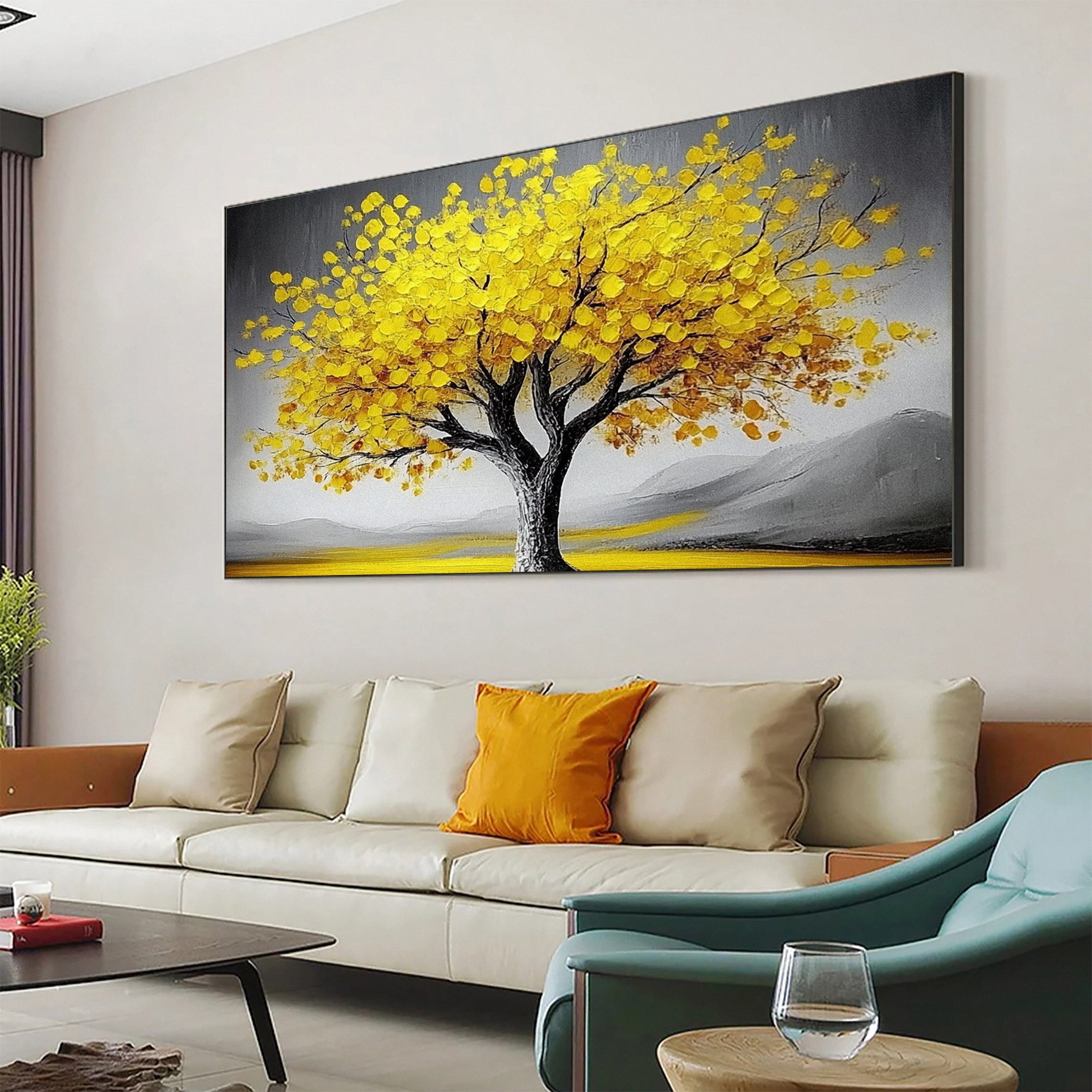 Modern Large Colorful Tree Wall Art #FT 029