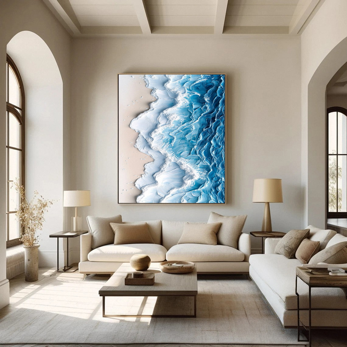 Coastal Tempest Textured Ocean Wave Art for Modern Living #OS 031