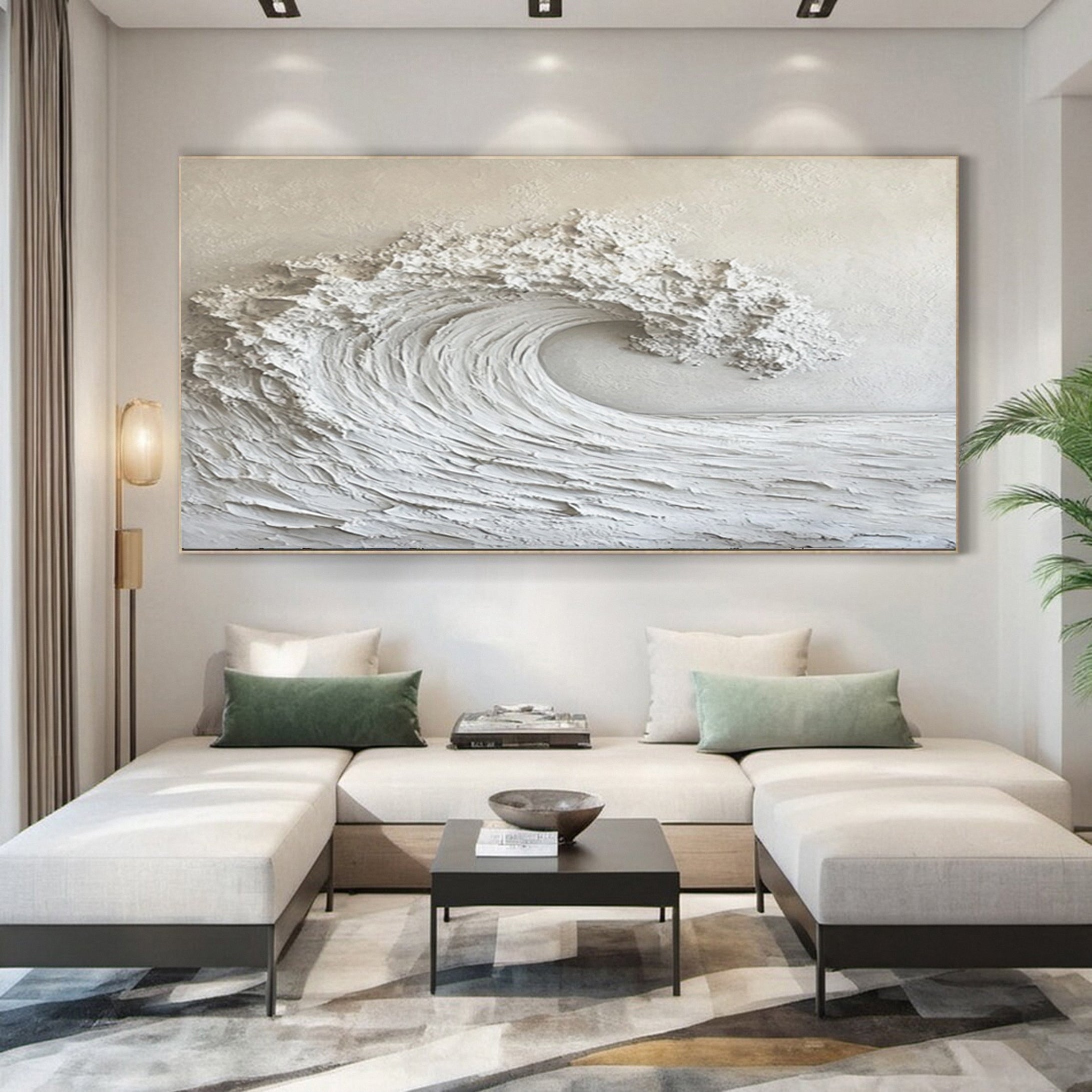 Ocean Majesty: Large Textured Wave Wall Art #OS 026