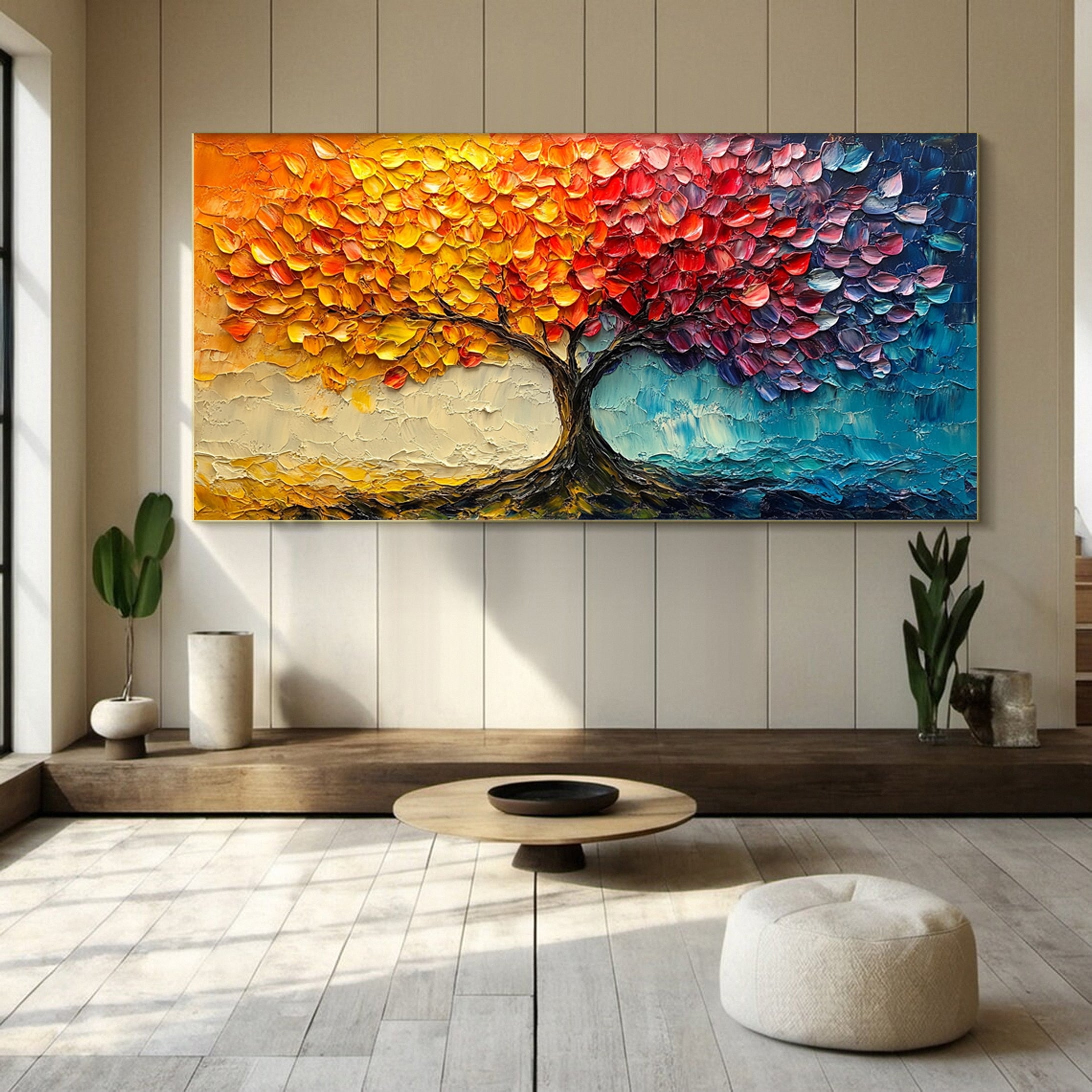 Modern Large Colorful Tree Wall Art #FT 027