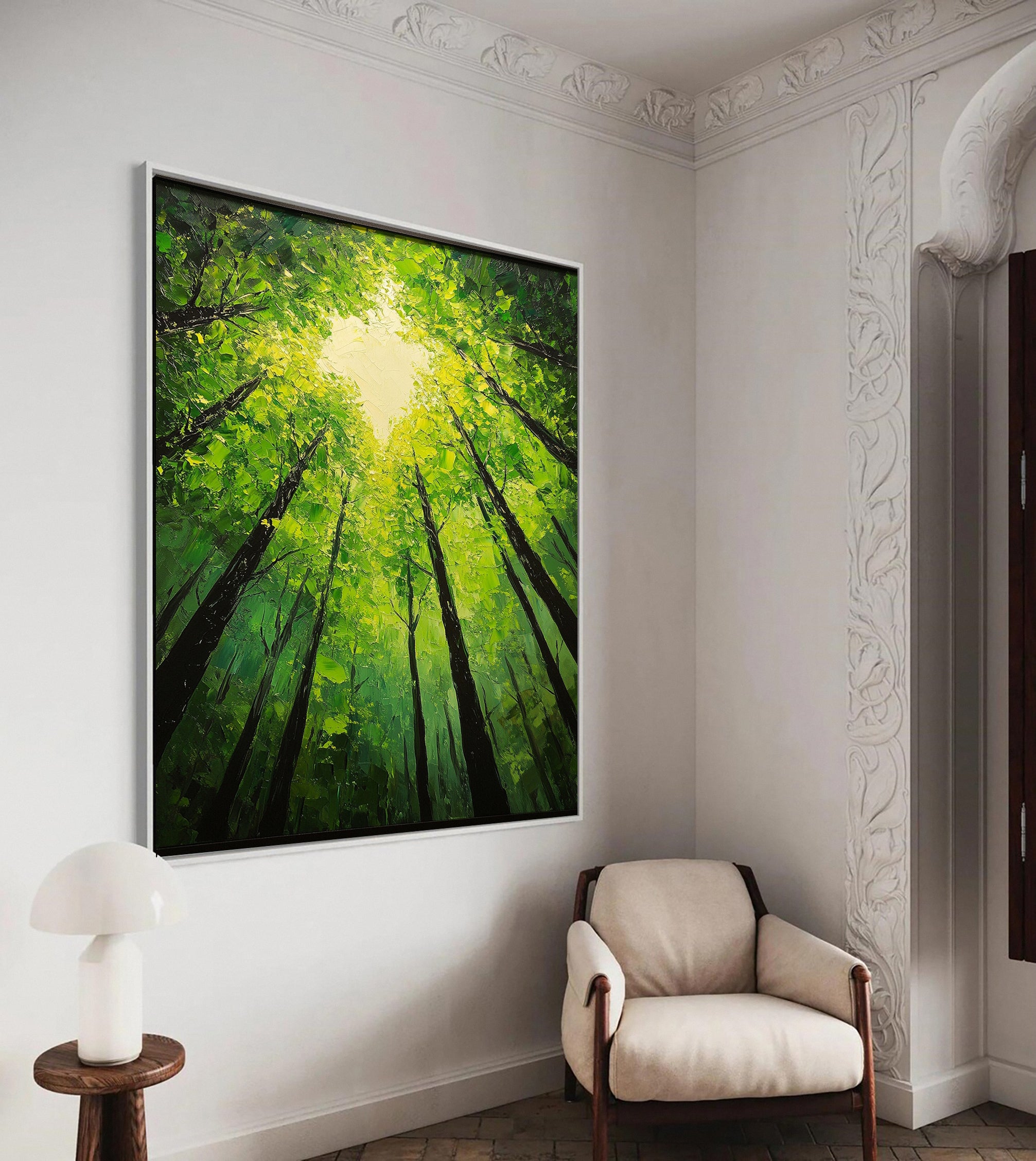 Summer Whisper Large Colorful Forest Landscape Art #FT 038