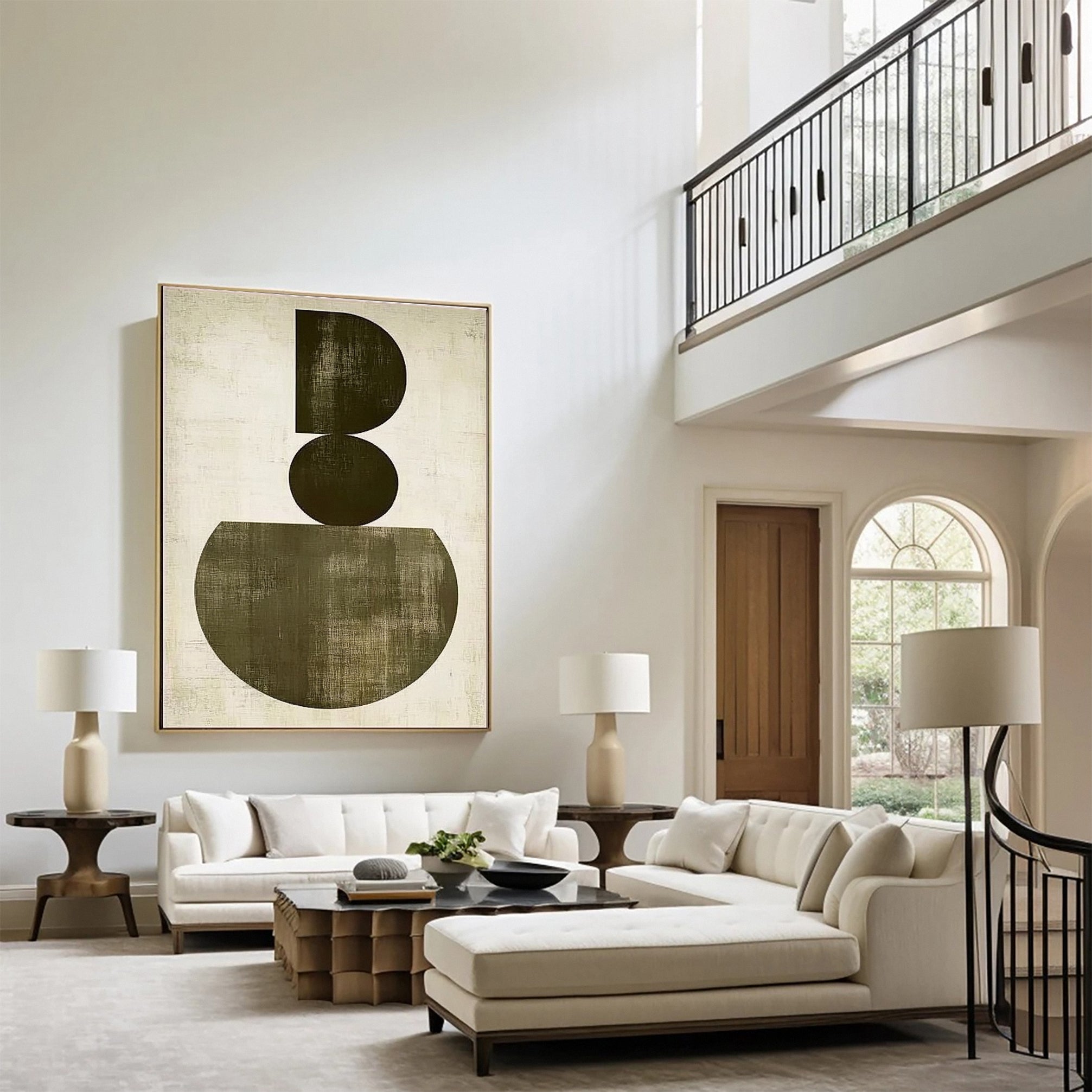 Modern Abstract Geometric Canvas Wall Art #MMA 138