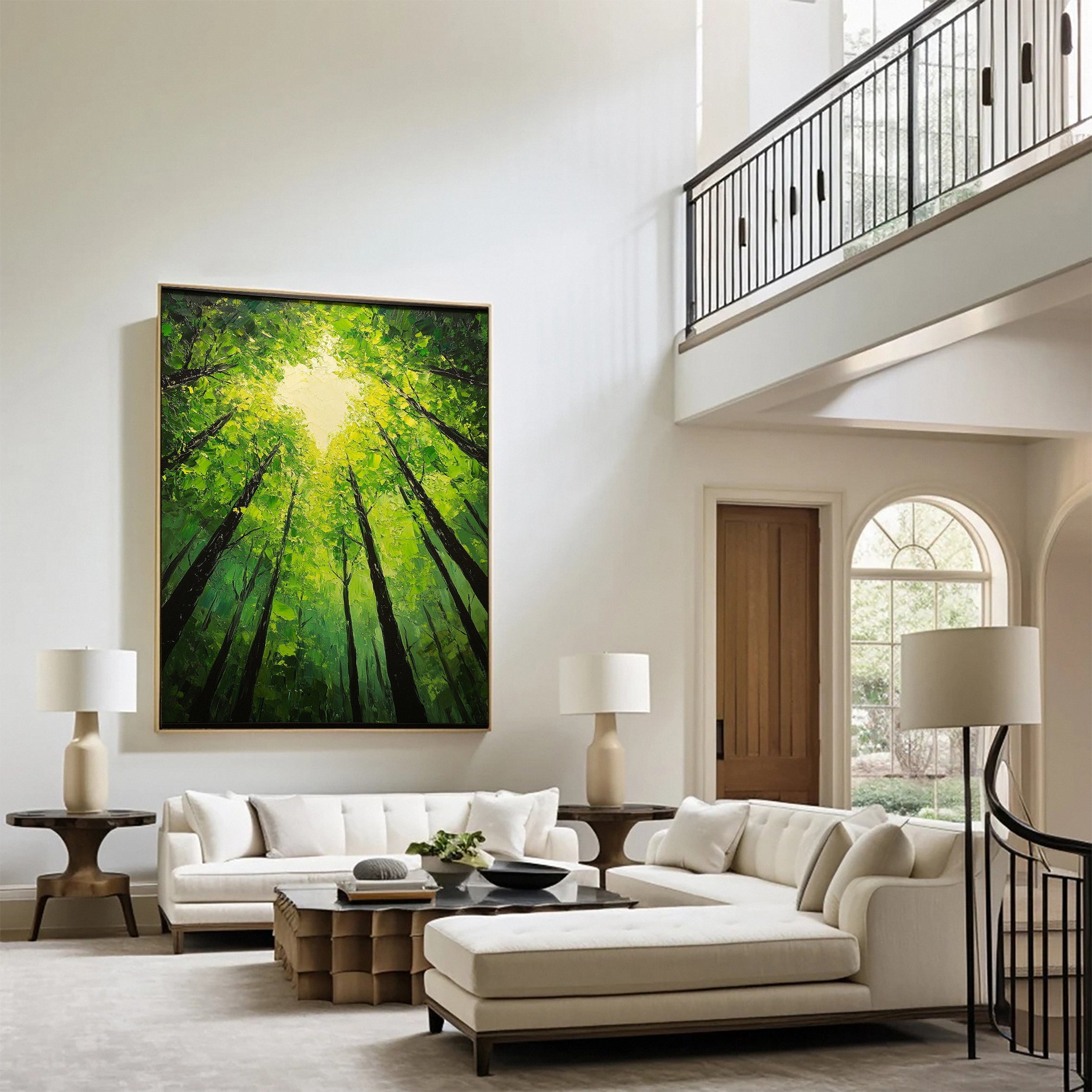 Summer Whisper Large Colorful Forest Landscape Art #FT 038