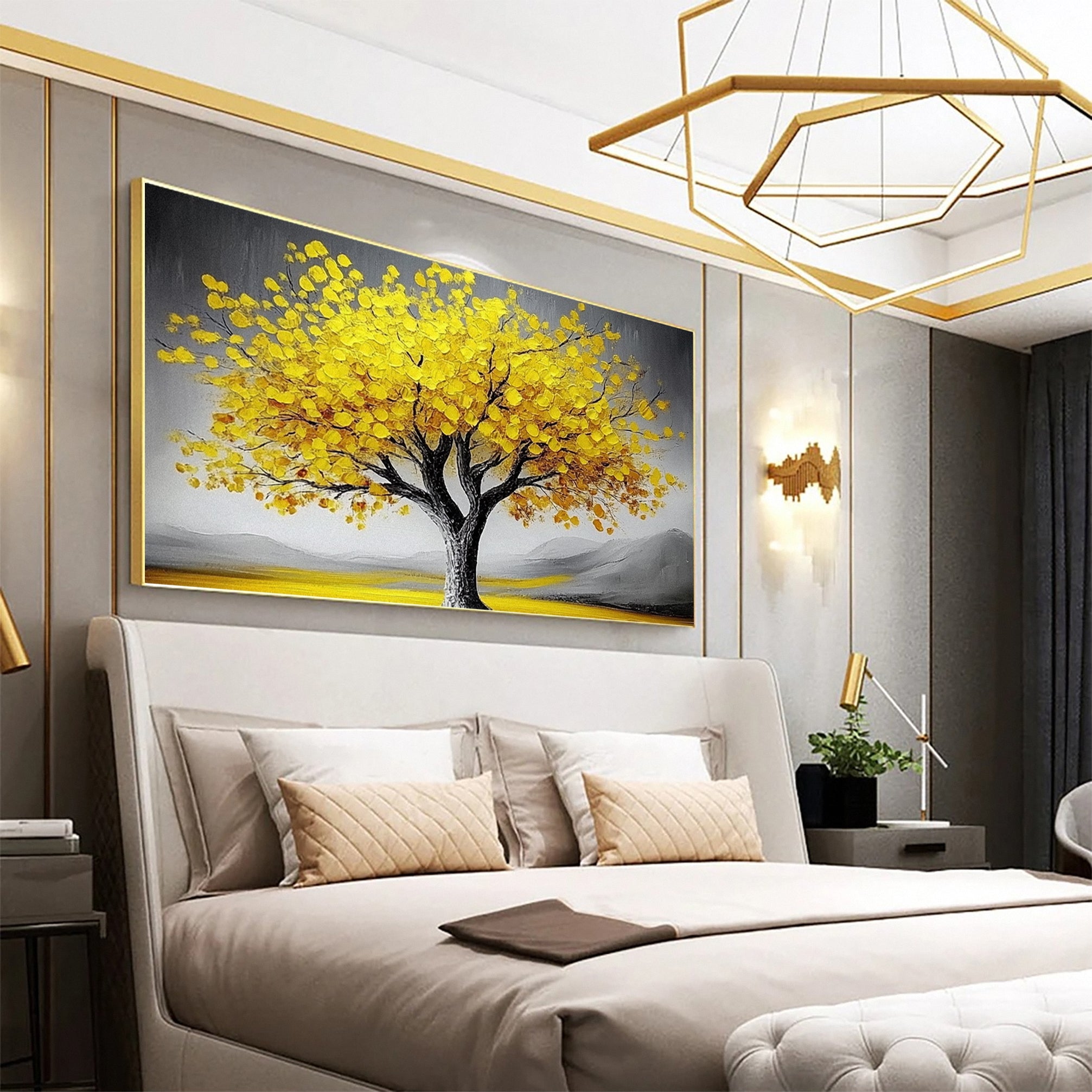 Modern Large Colorful Tree Wall Art #FT 029