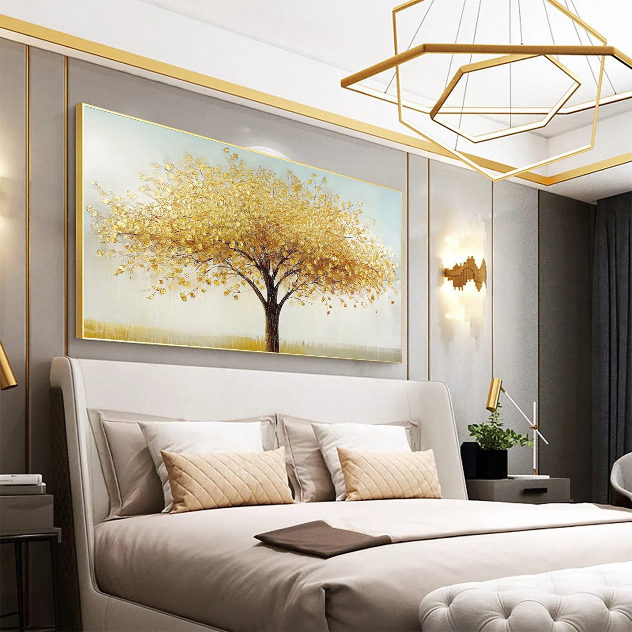 Modern Large Colorful Tree Wall Art #FT 030