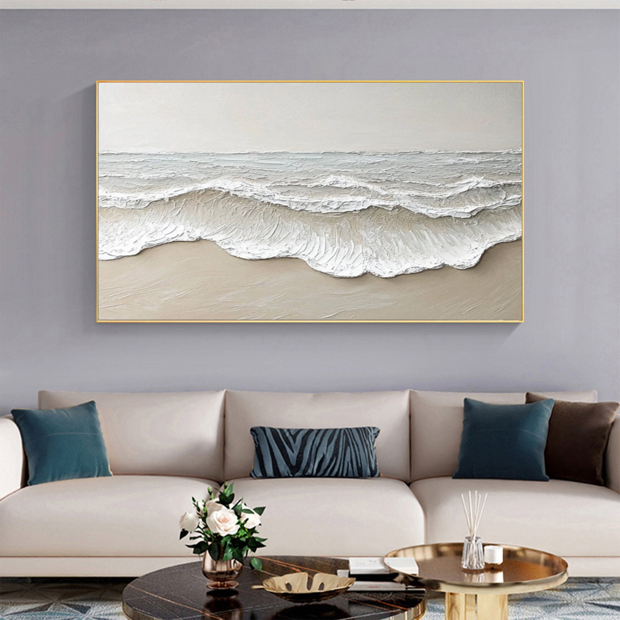 Large Textured Ocean Waves | KeiraArt #AG 191