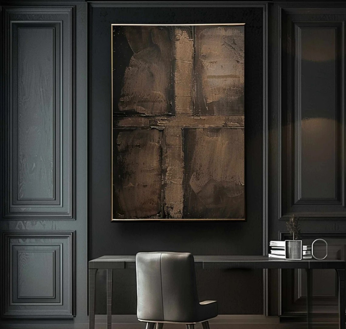 Large Wabi-Sabi Abstract Wall Art for Modern Homes #AP 092