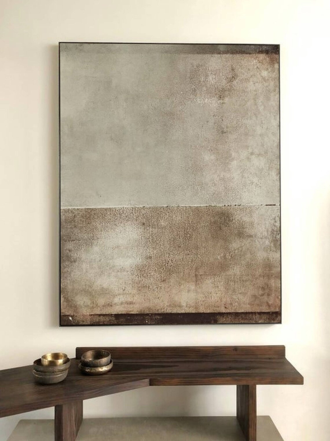 Neutral Beige Abstract - Wabi Sabi Style Painting for Home Decor #AP 119