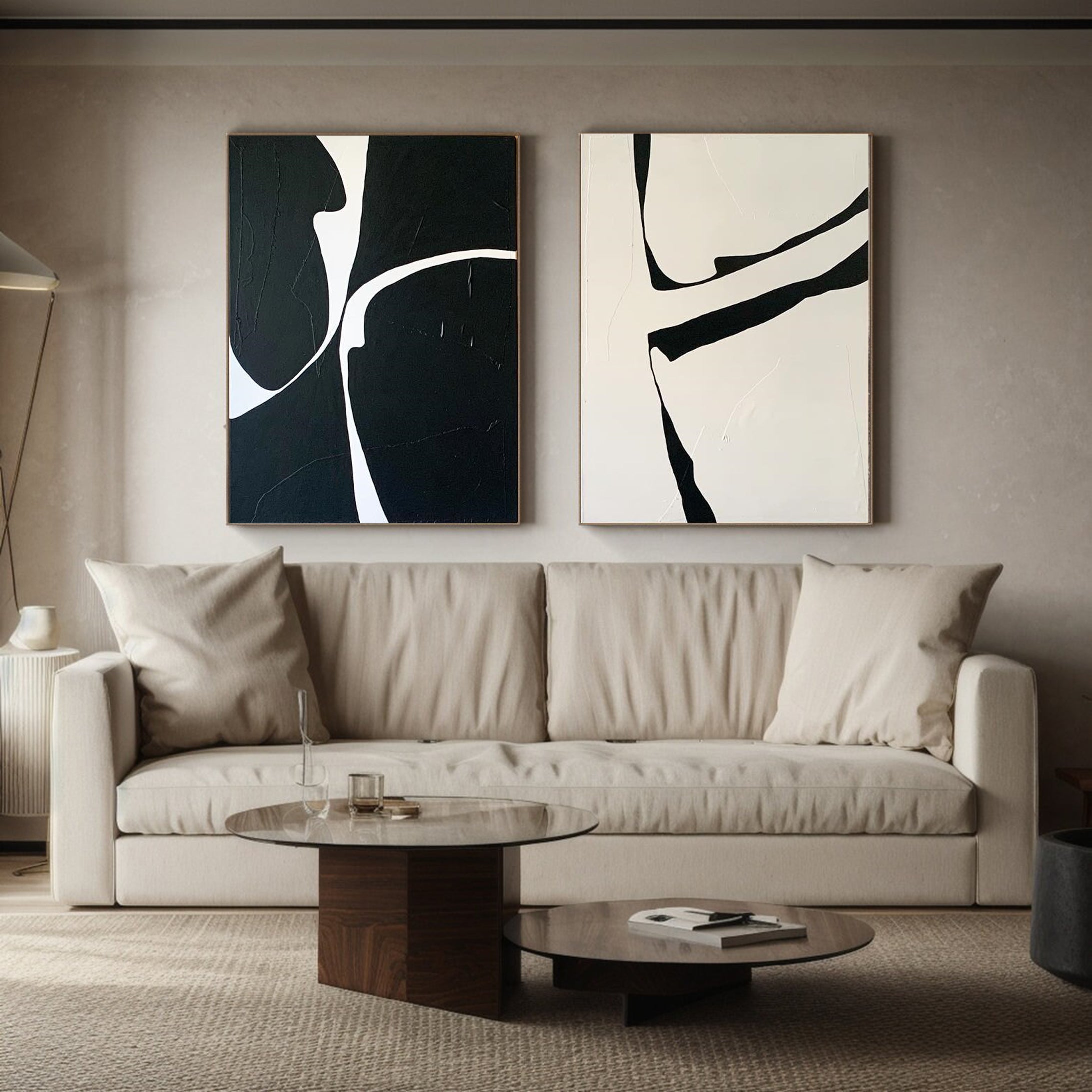 Modern Minimalist Art Set Of 2 #MMAS 001