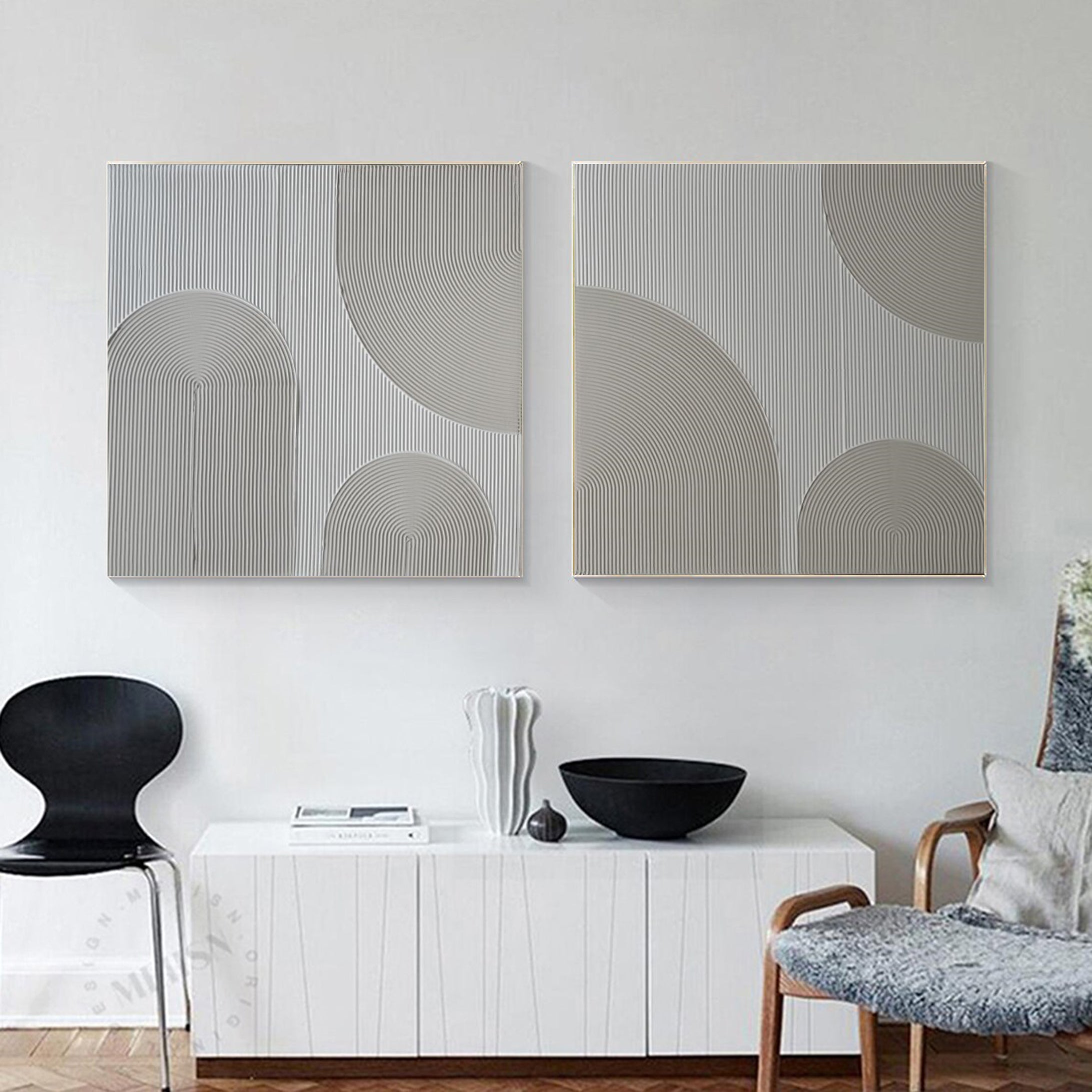 Modern Minimalist Art Set Of 2 #MMAS 011