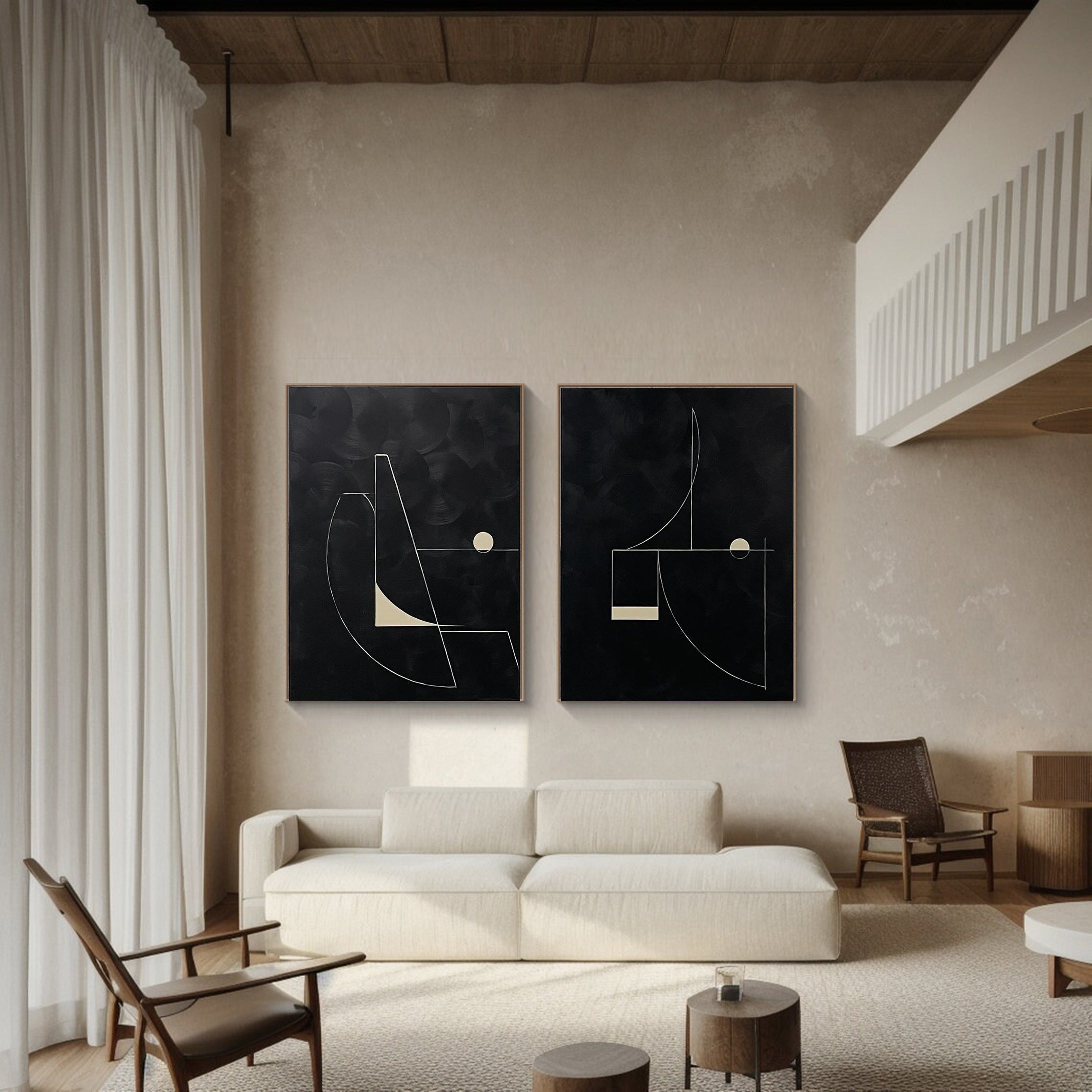 Modern Minimalist Art Set Of 2 #MMAS 033