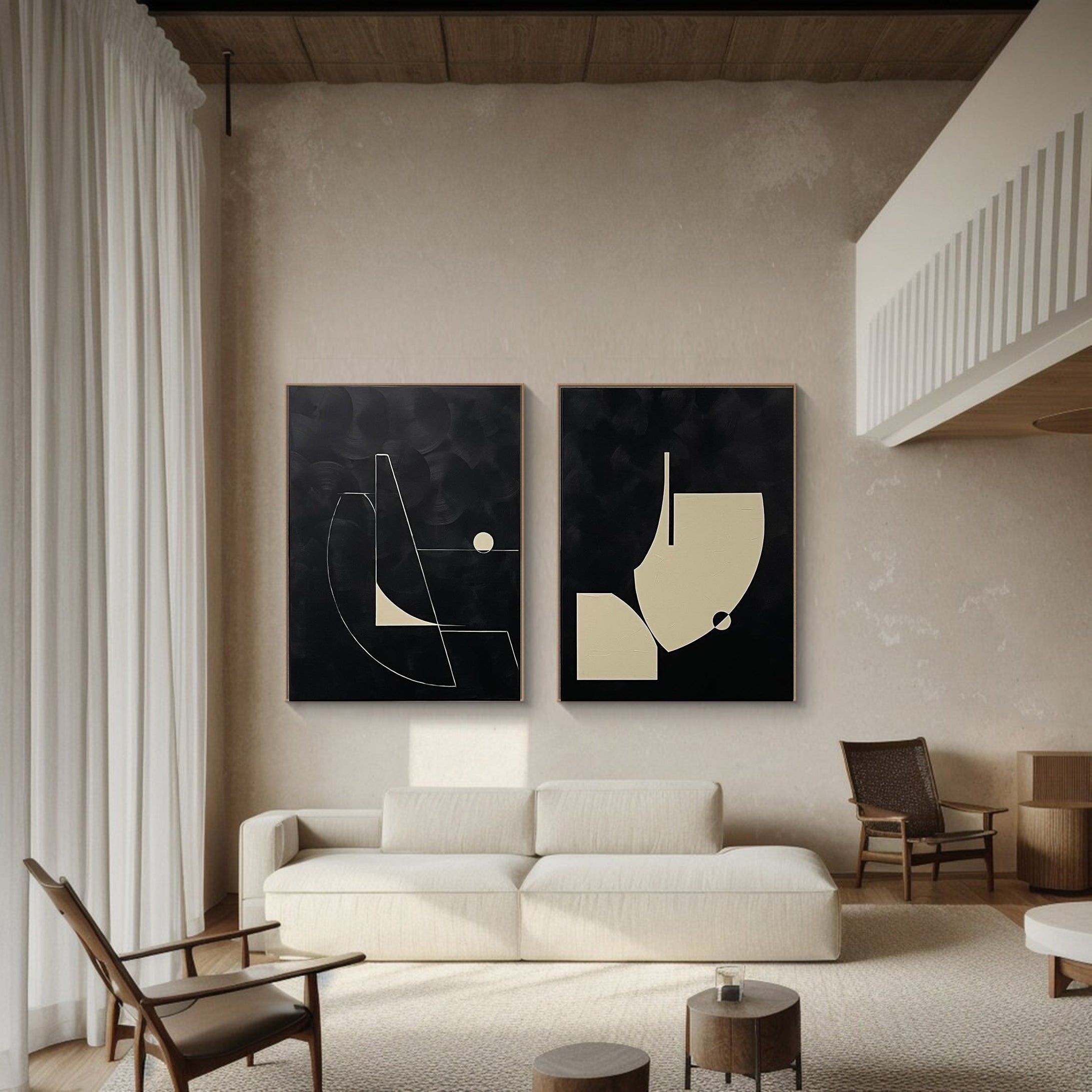 Modern Minimalist Art Set Of 2 #MMAS 026