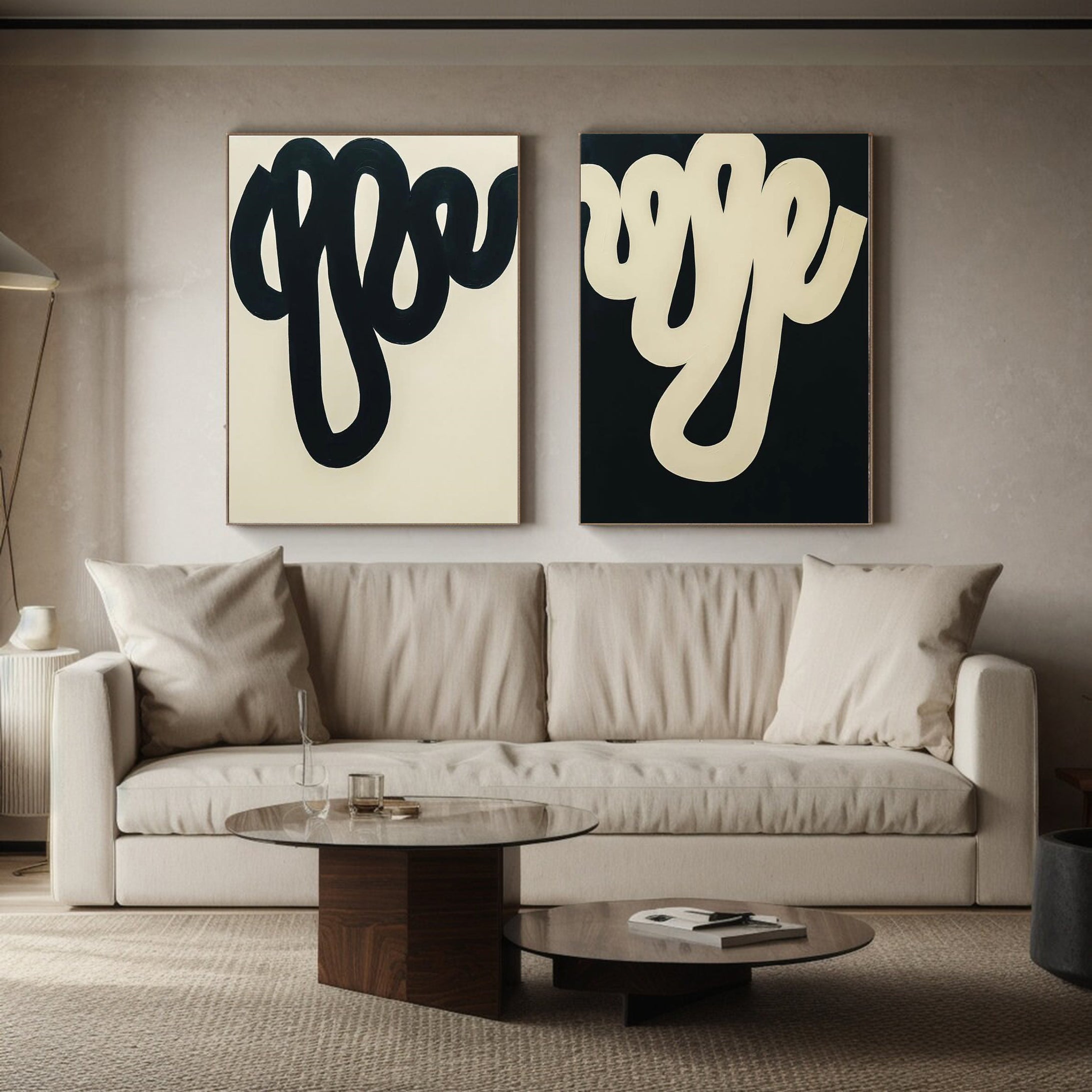 Modern Minimalist Art Set Of 2 #MMAS 034