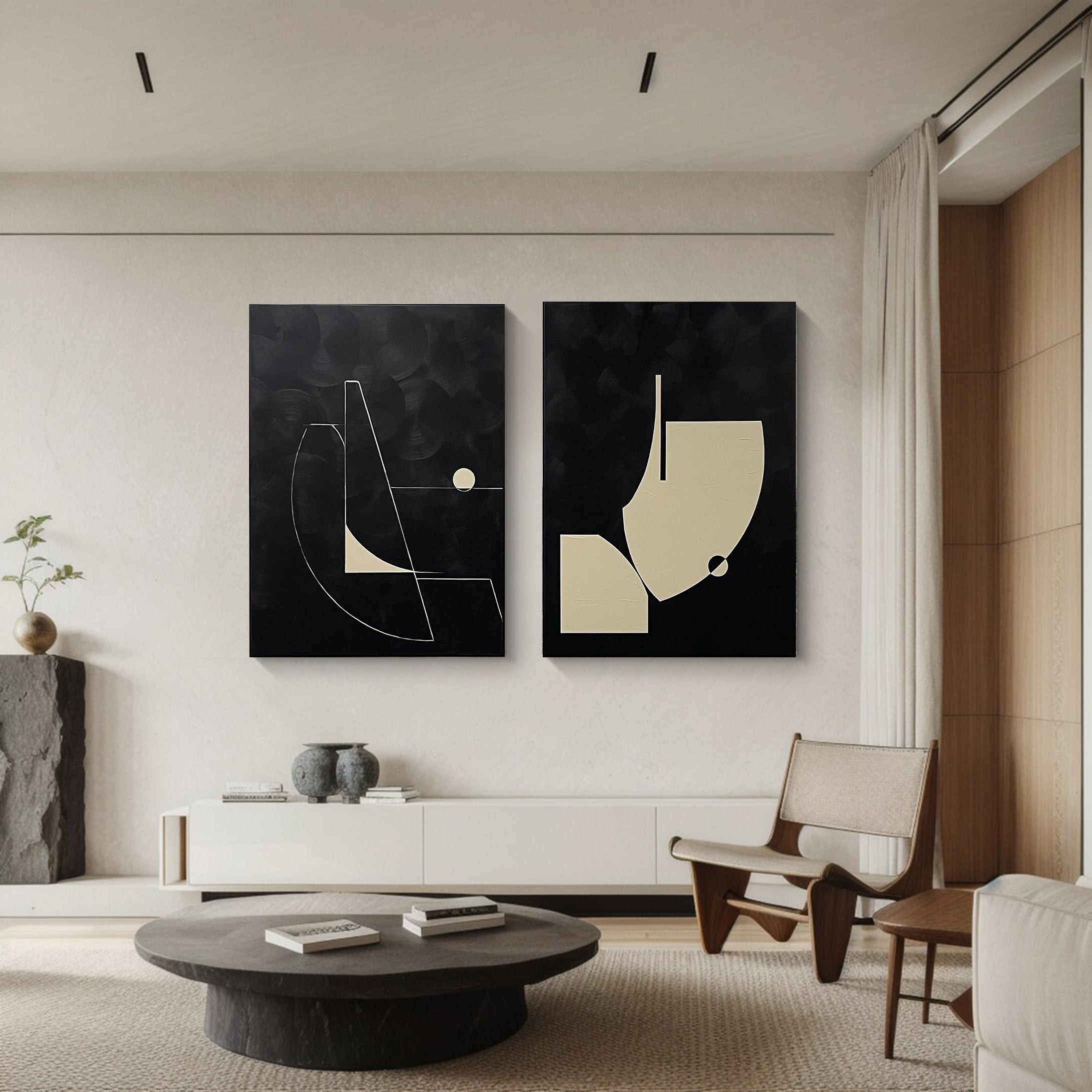 Modern Minimalist Art Set Of 2 #MMAS 026