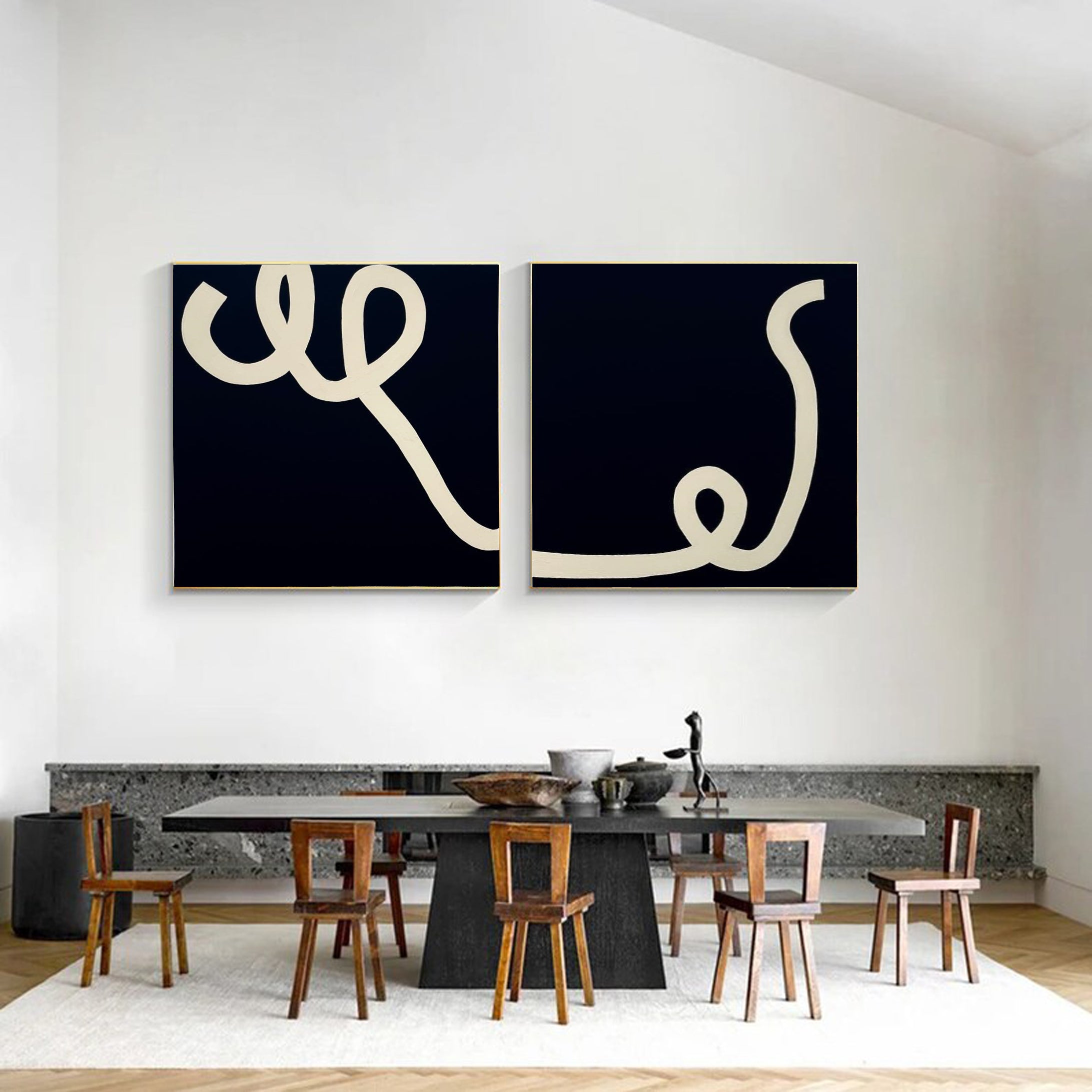 Modern Minimalist Art Set Of 2 #MMAS 012