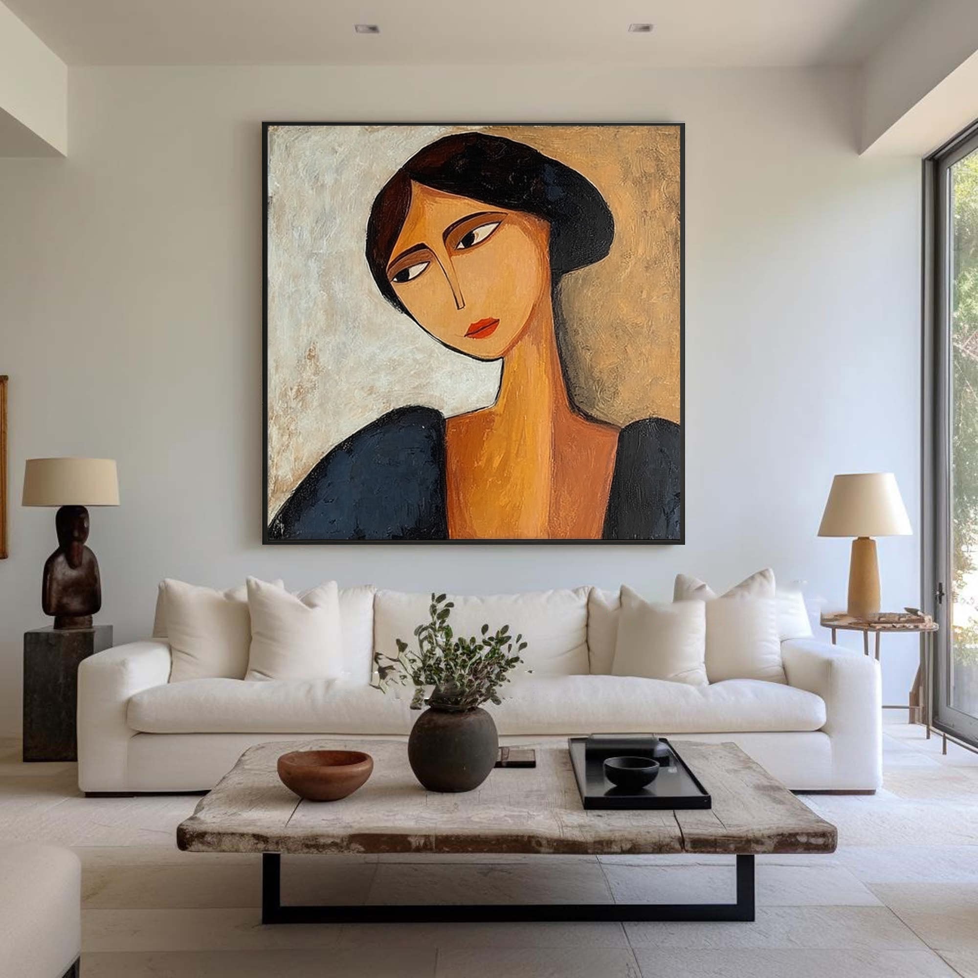 Contemporary Figure Painting Unique Wall Decor  #AG 088