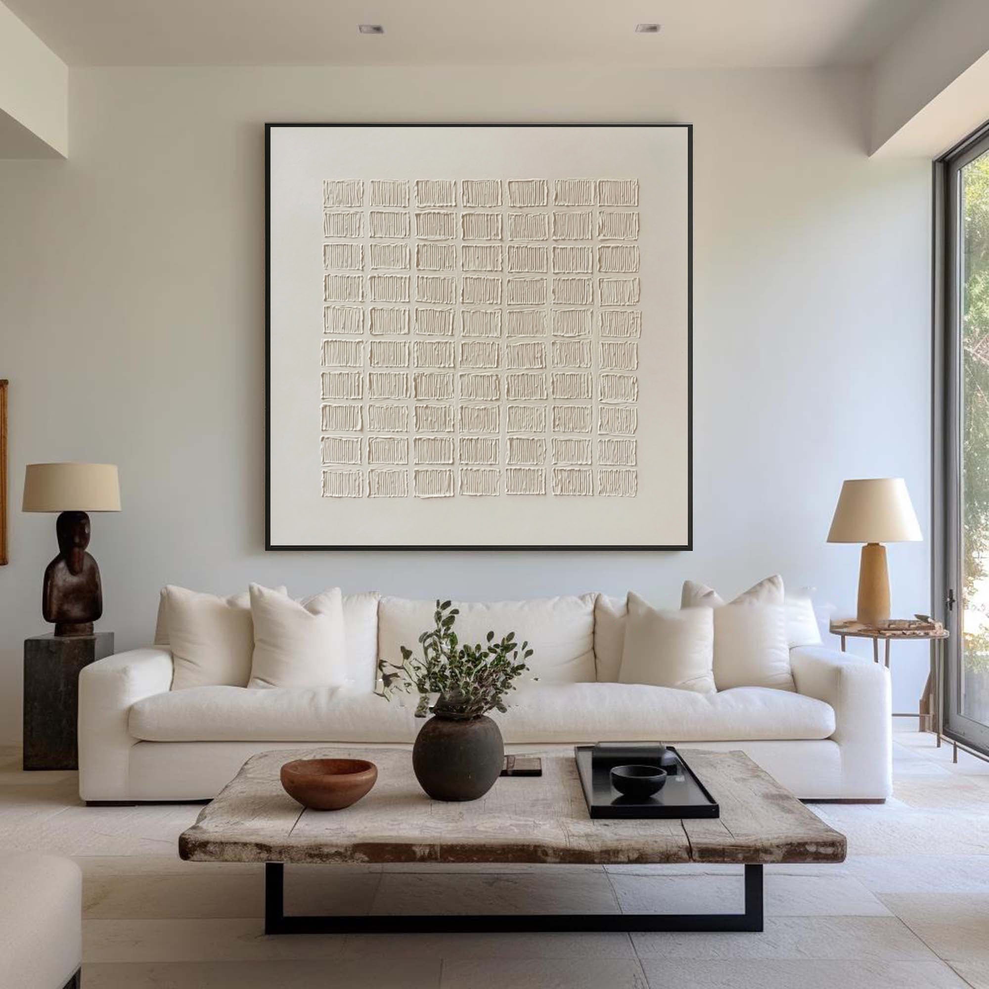 Contemporary Grid Design - Textured Minimalist Art #AG 059