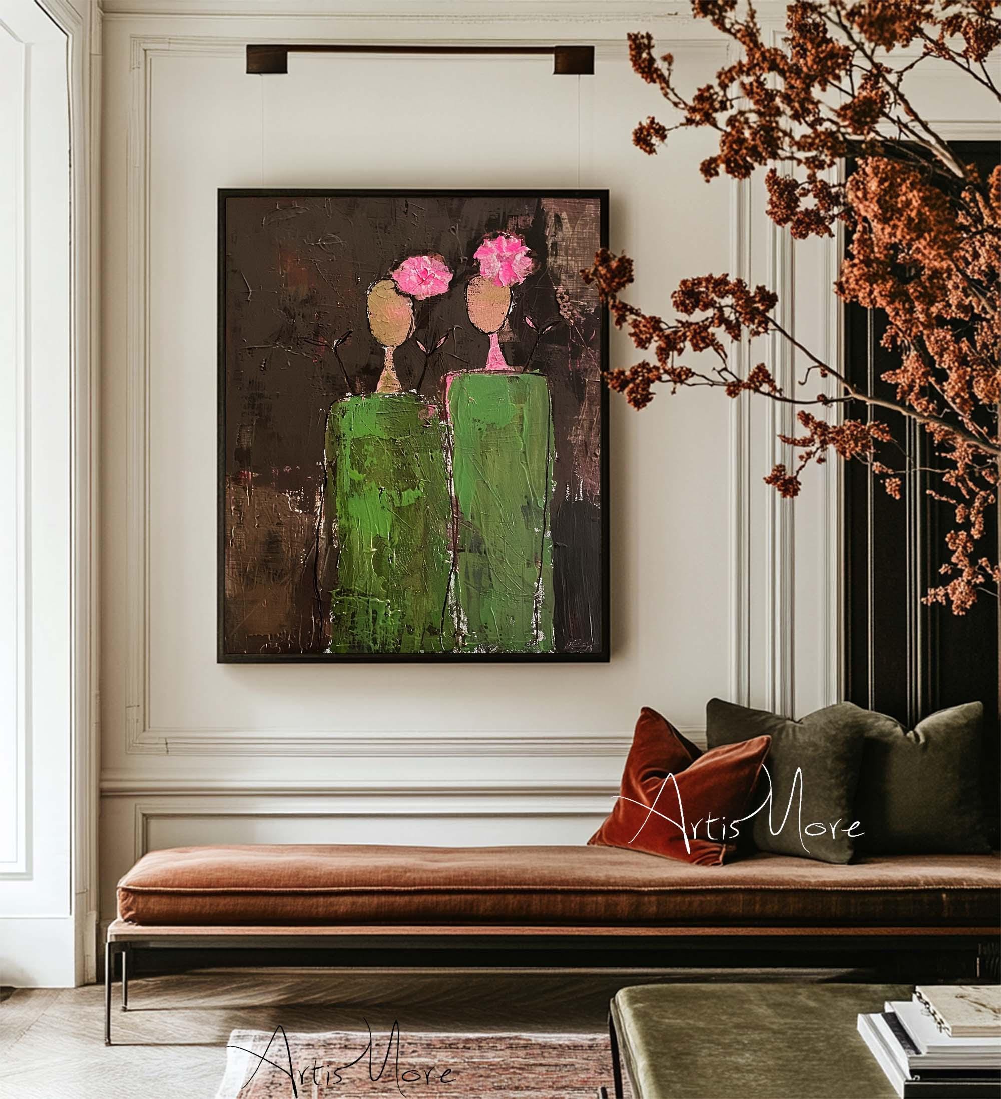 Large Abstract Floral Painting | KeiraArt #AG 183