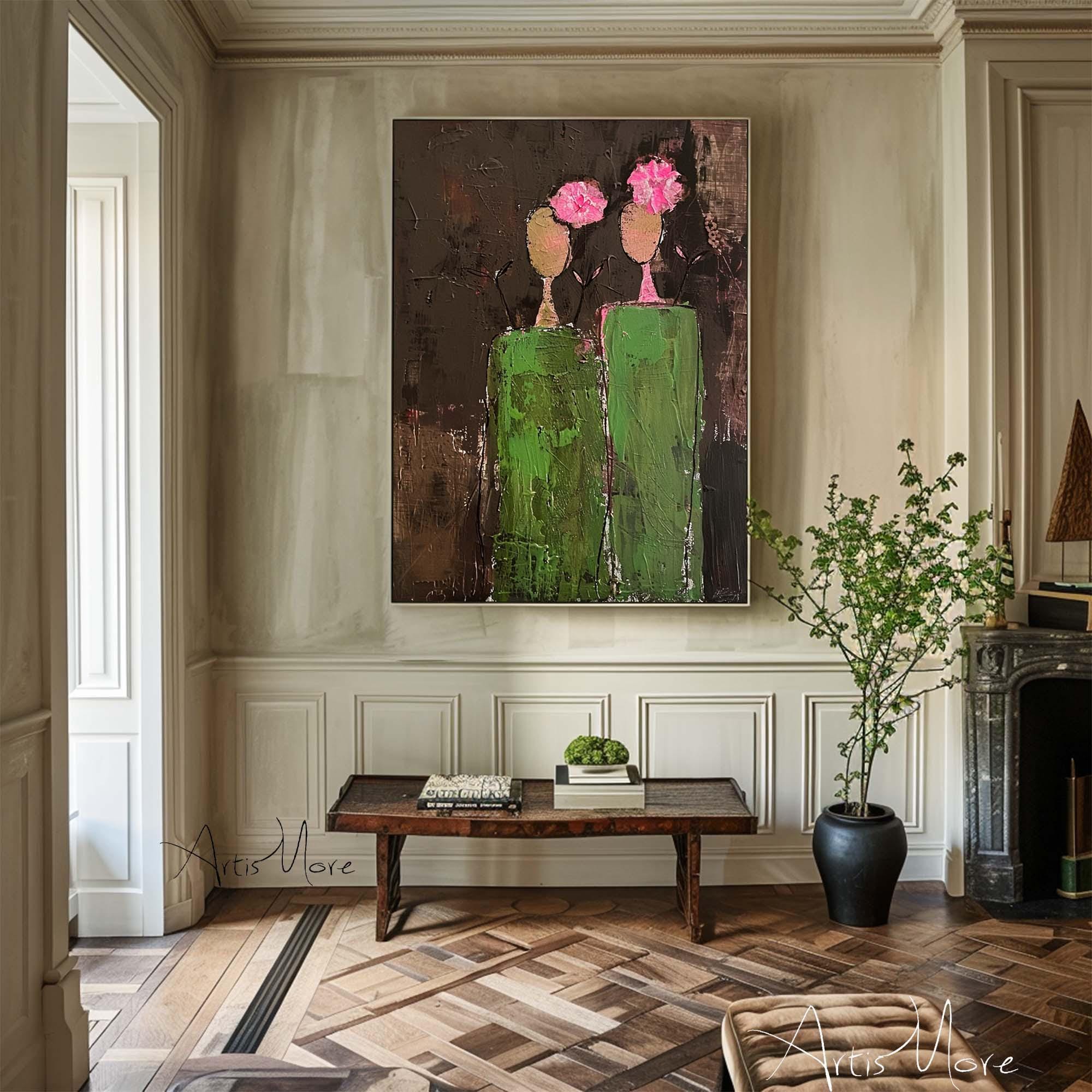 Large Abstract Floral Painting | KeiraArt #AG 183