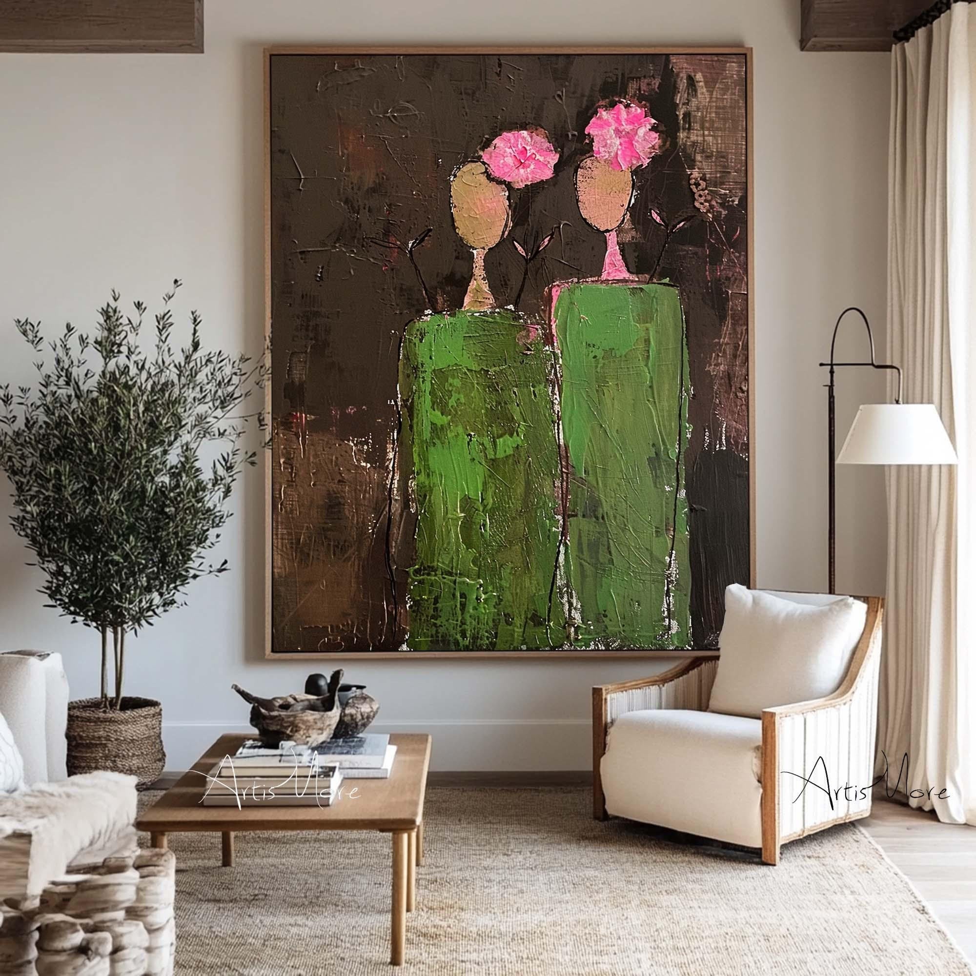 Large Abstract Floral Painting | KeiraArt #AG 183