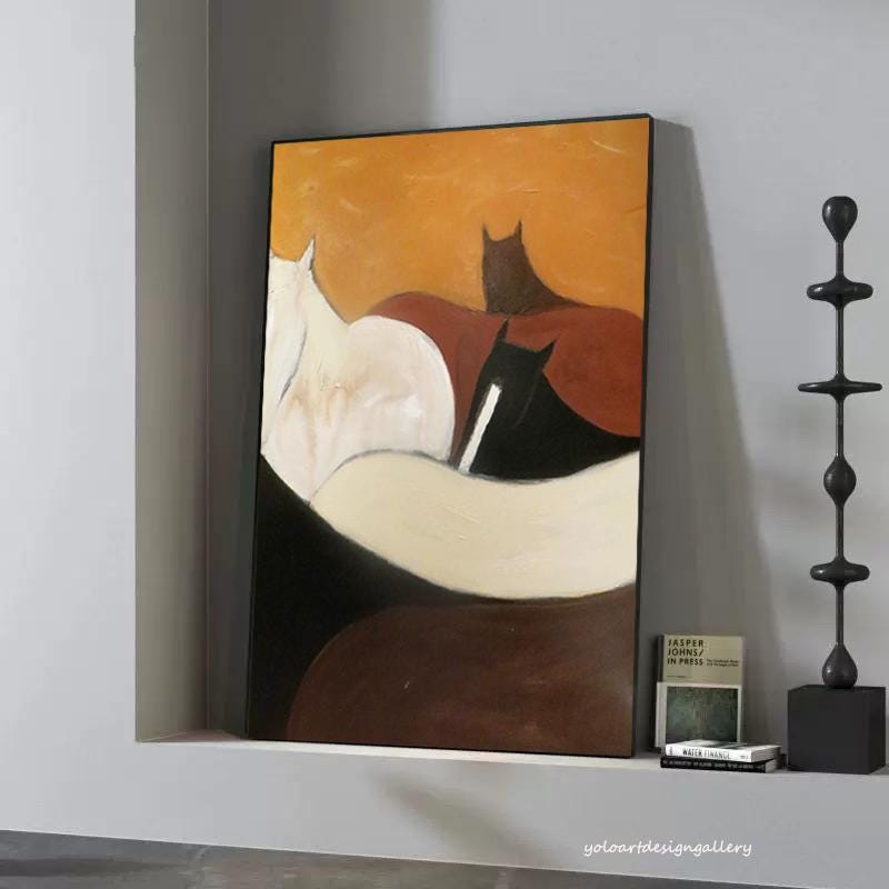 Large Abstract Horse Painting | KeiraArt #AG 175