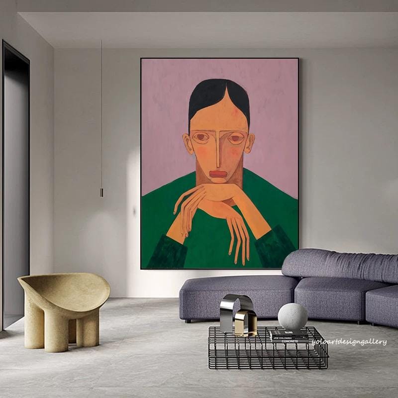 Large Abstract Figure Painting | KeiraArt #AG 180