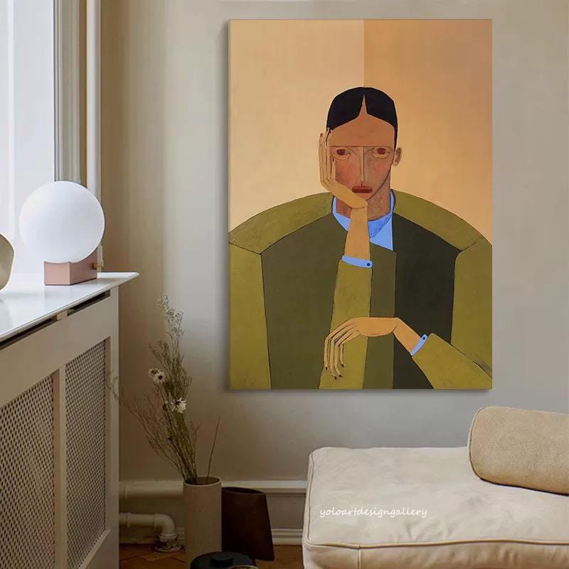 Large Modern Portrait Art | KeiraArt #AG 173