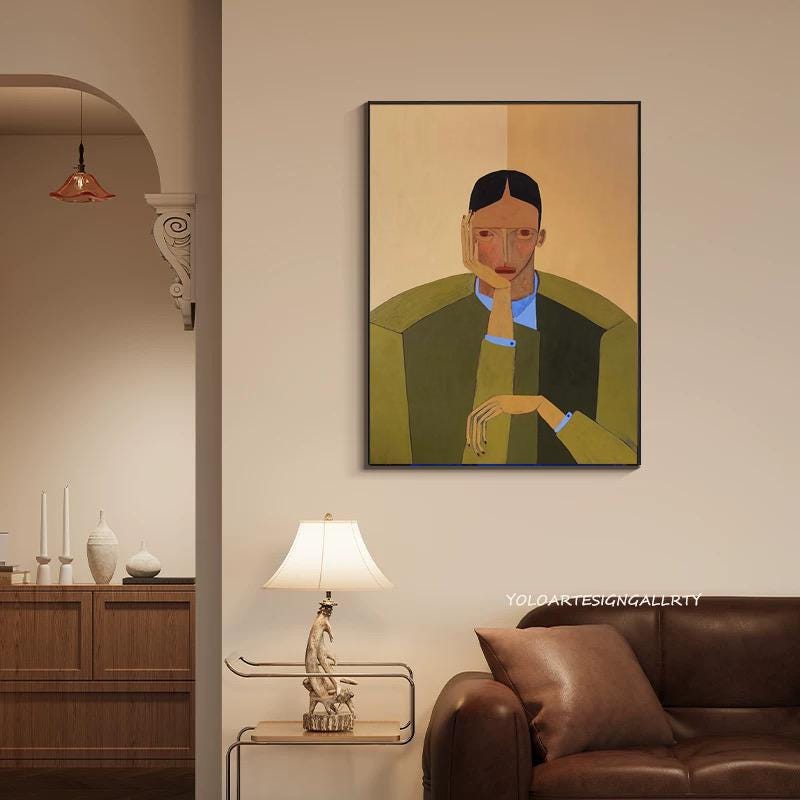 Large Modern Portrait Art | KeiraArt #AG 173