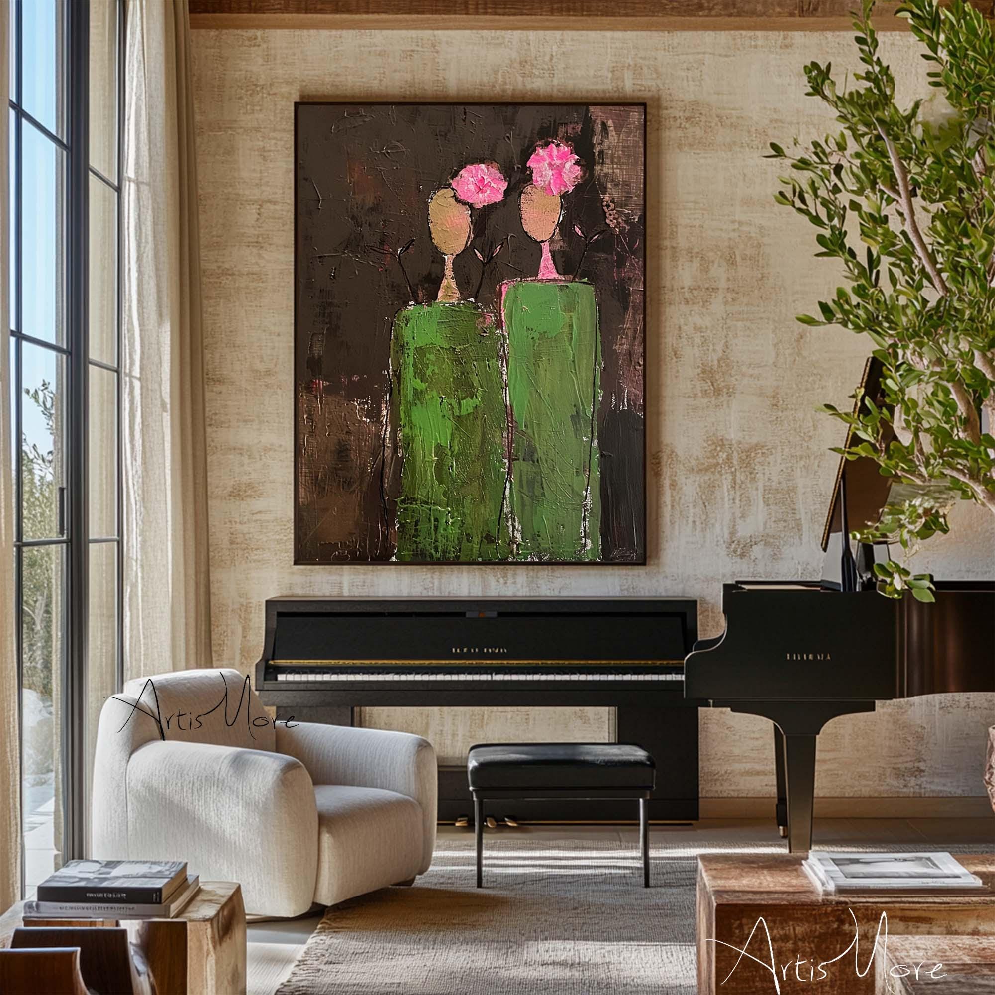 Large Abstract Floral Painting | KeiraArt #AG 183