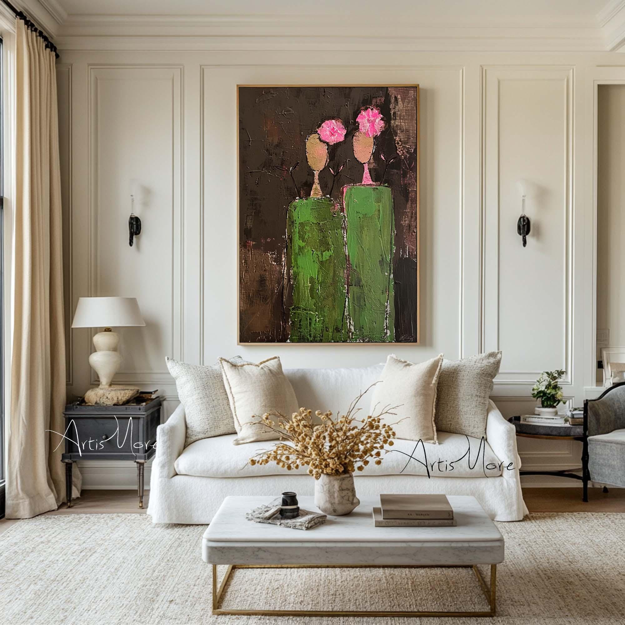 Large Abstract Floral Painting | KeiraArt #AG 183