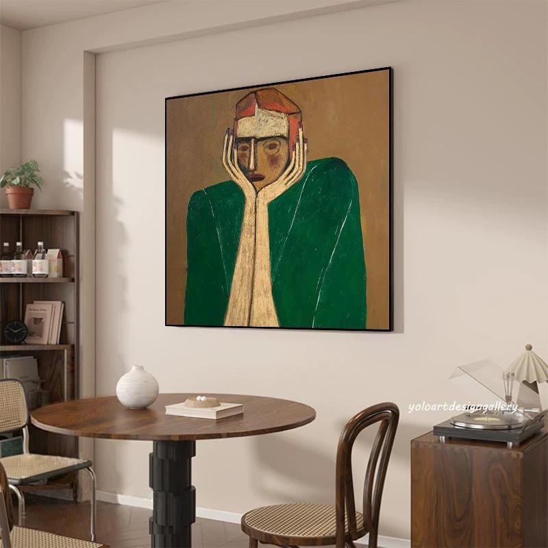 Large Textured Figure Canvas | KeiraArt #AG 168