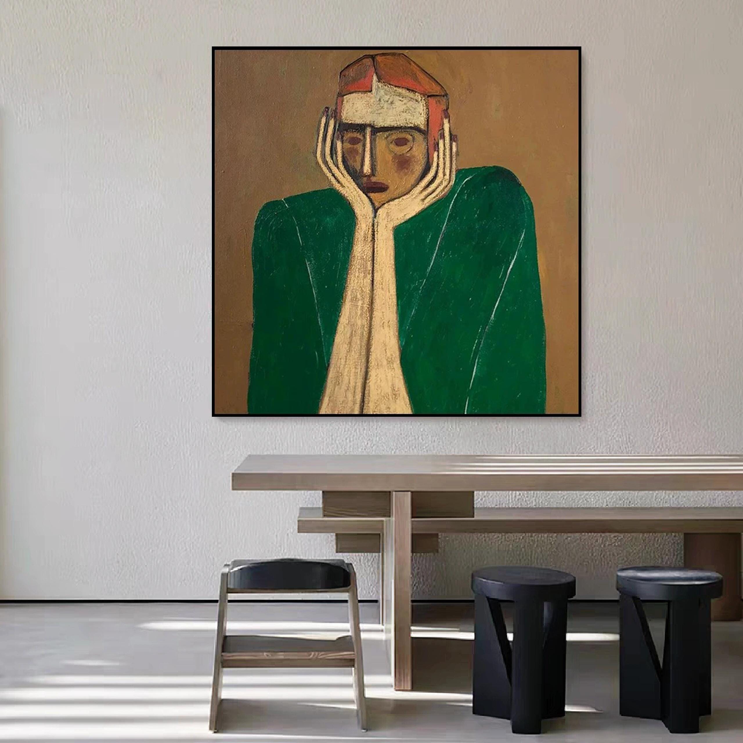 Large Textured Figure Canvas | KeiraArt #AG 168