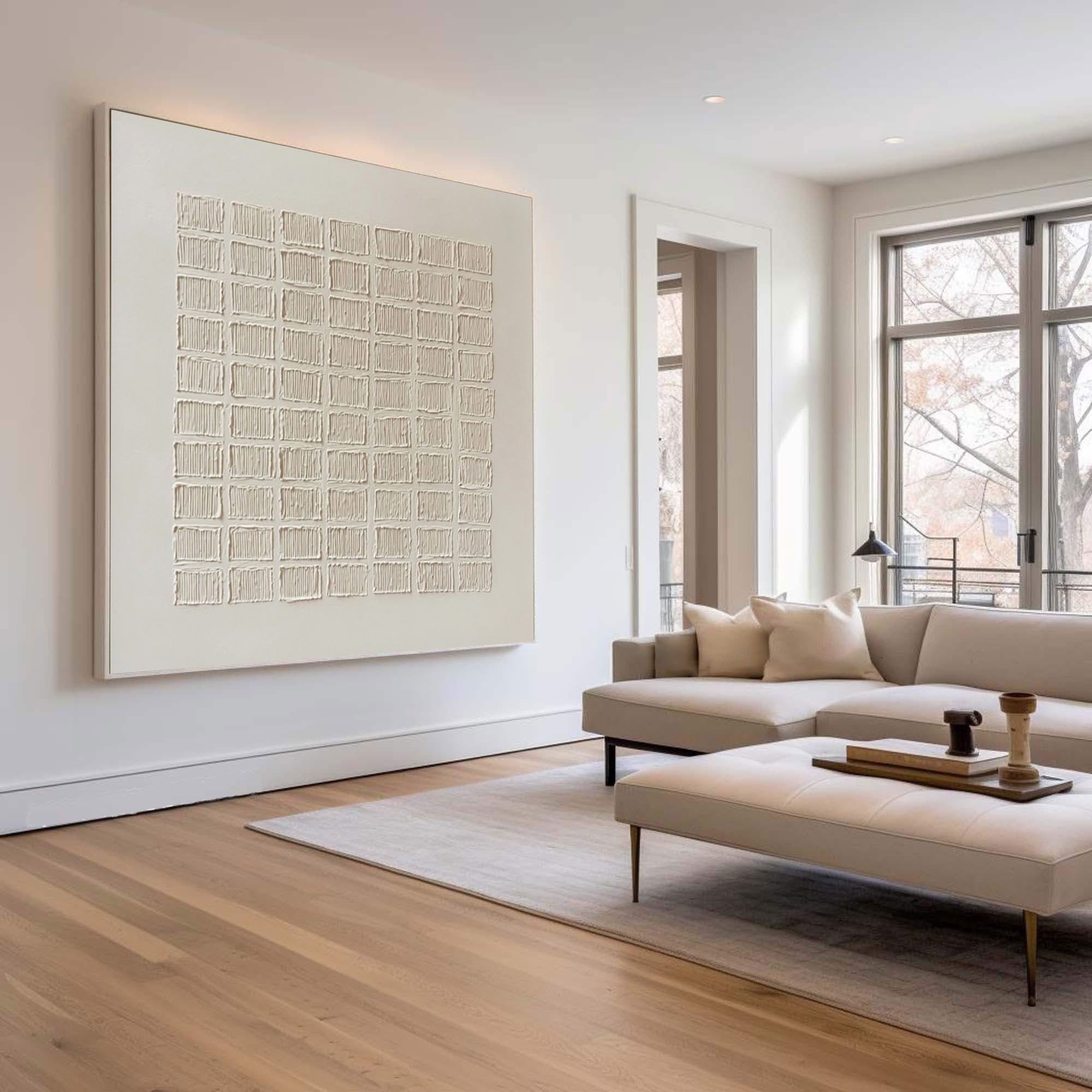 Contemporary Grid Design - Textured Minimalist Art #AG 059