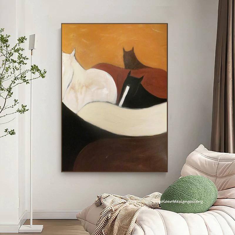 Large Abstract Horse Painting | KeiraArt #AG 175