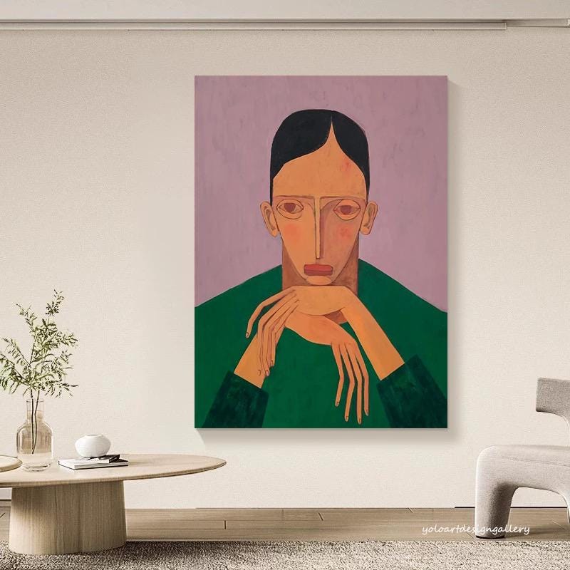 Large Abstract Figure Painting | KeiraArt #AG 180