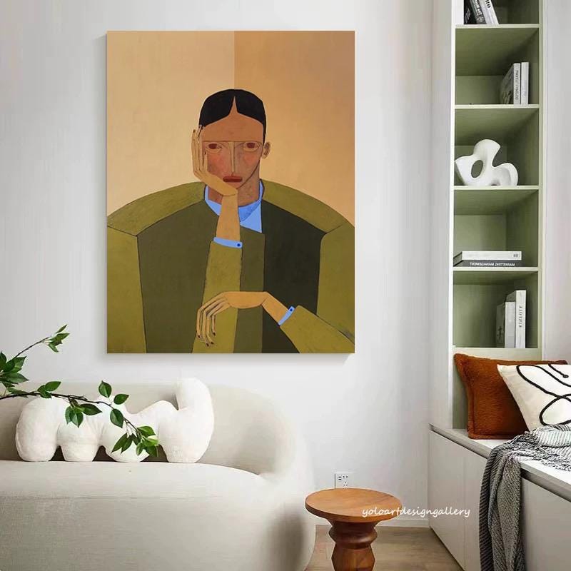 Large Modern Portrait Art | KeiraArt #AG 173