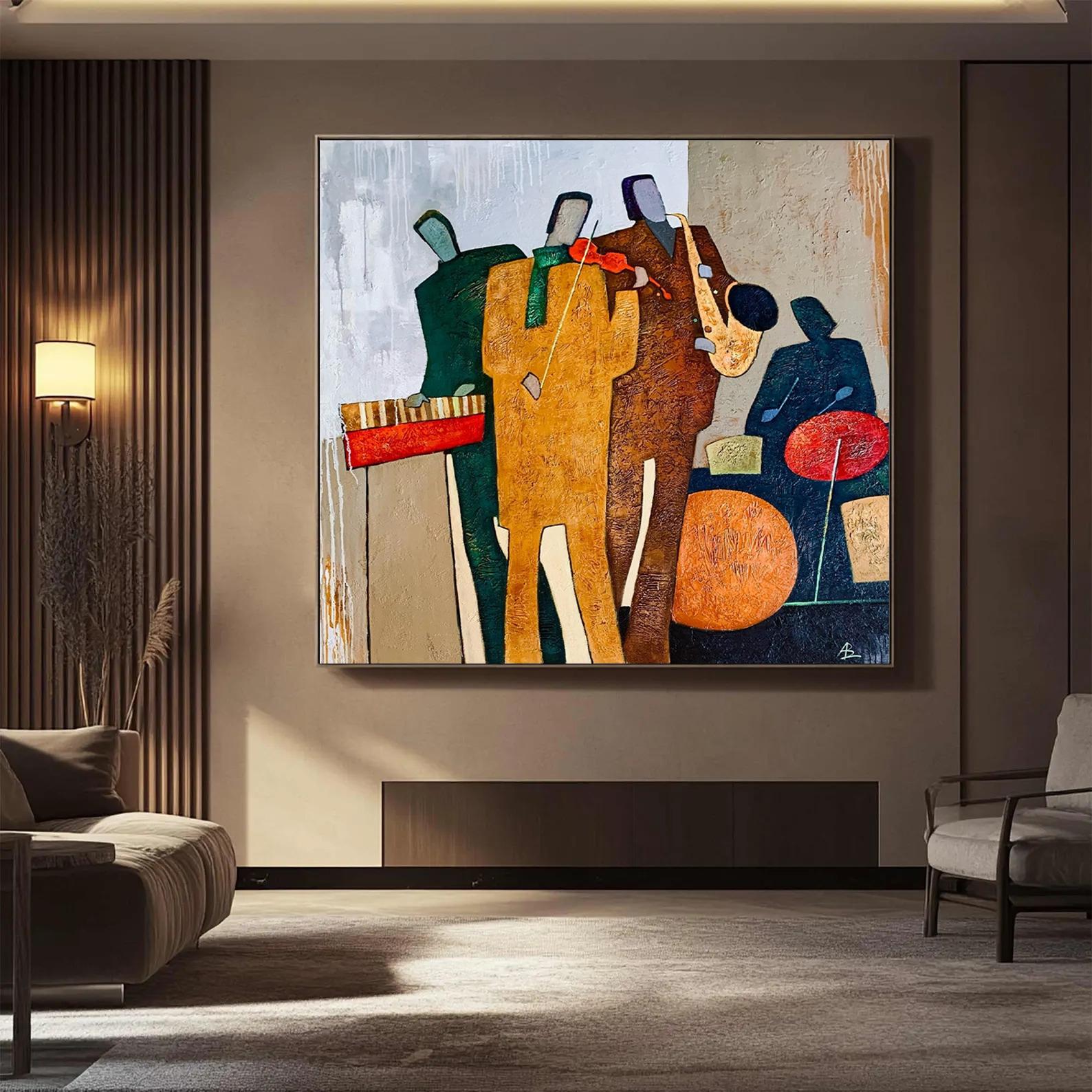 Large Abstract Jazz Band Art | KeiraArt #AG 190